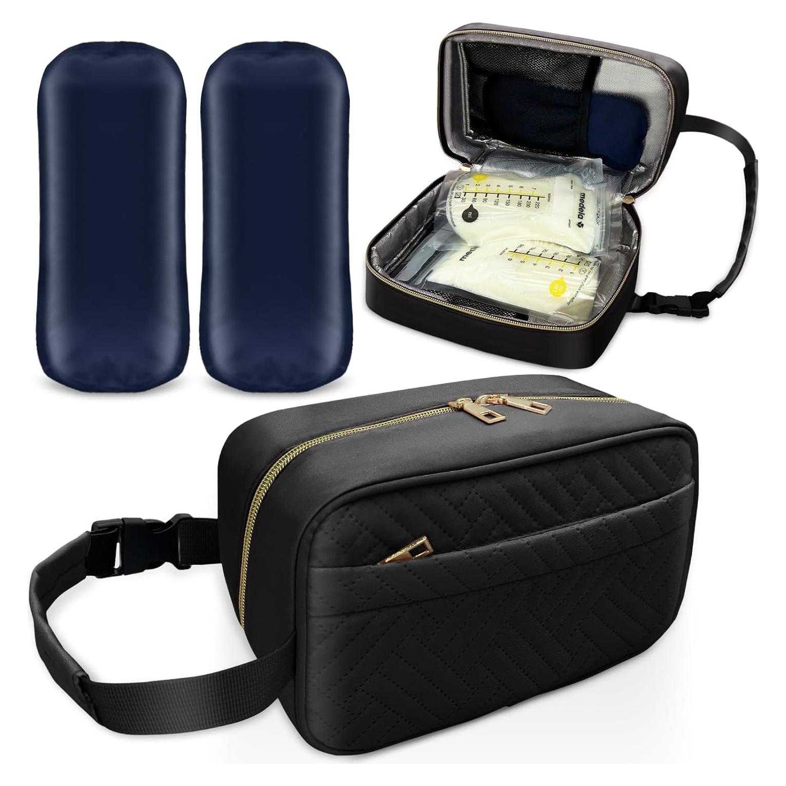 Bolsa Térmica Impermeable para Leche Materna - Negro