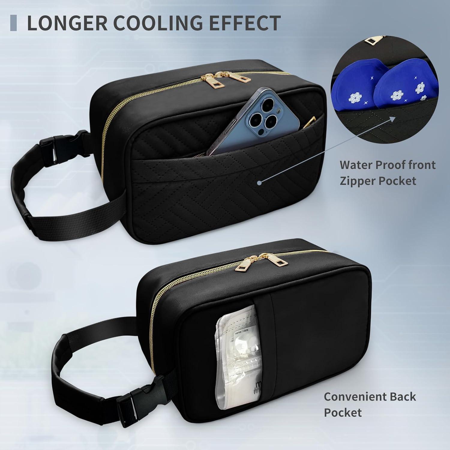 Bolsa Térmica Impermeable para Leche Materna - Negro