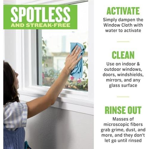 Paquete de 2 Paños E-Cloth para Limpieza de Ventanas