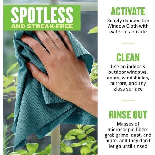 Paquete de 2 Paños E-Cloth para Limpieza de Ventanas