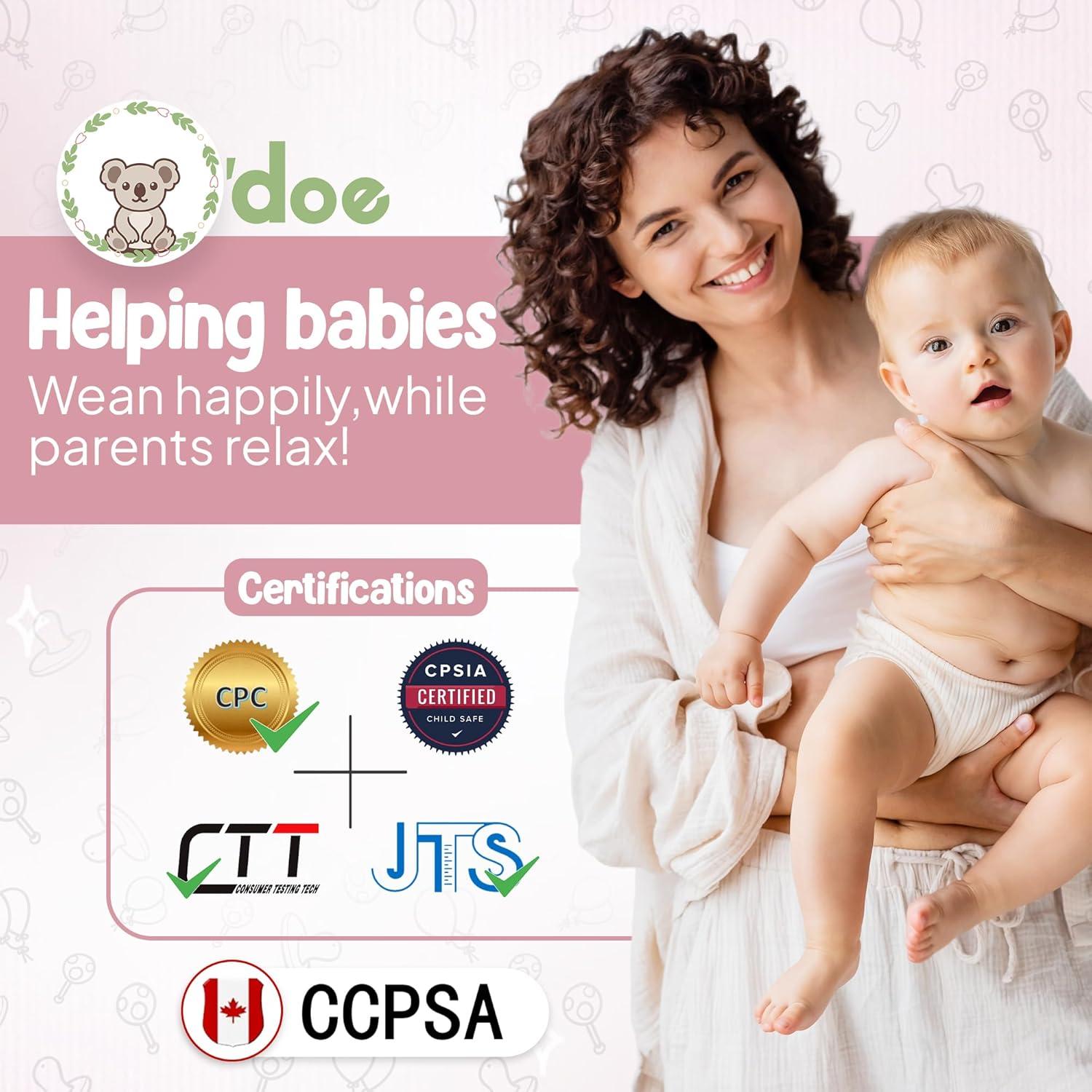 Set de Alimentación para Bebés O'doe 17 Piezas Rosa Libre BPA