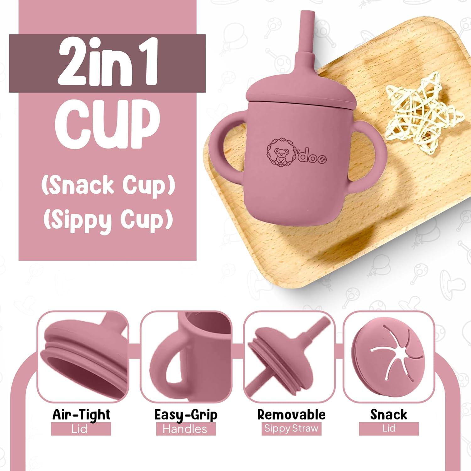 Set de Alimentación para Bebés O'doe 17 Piezas Rosa Libre BPA