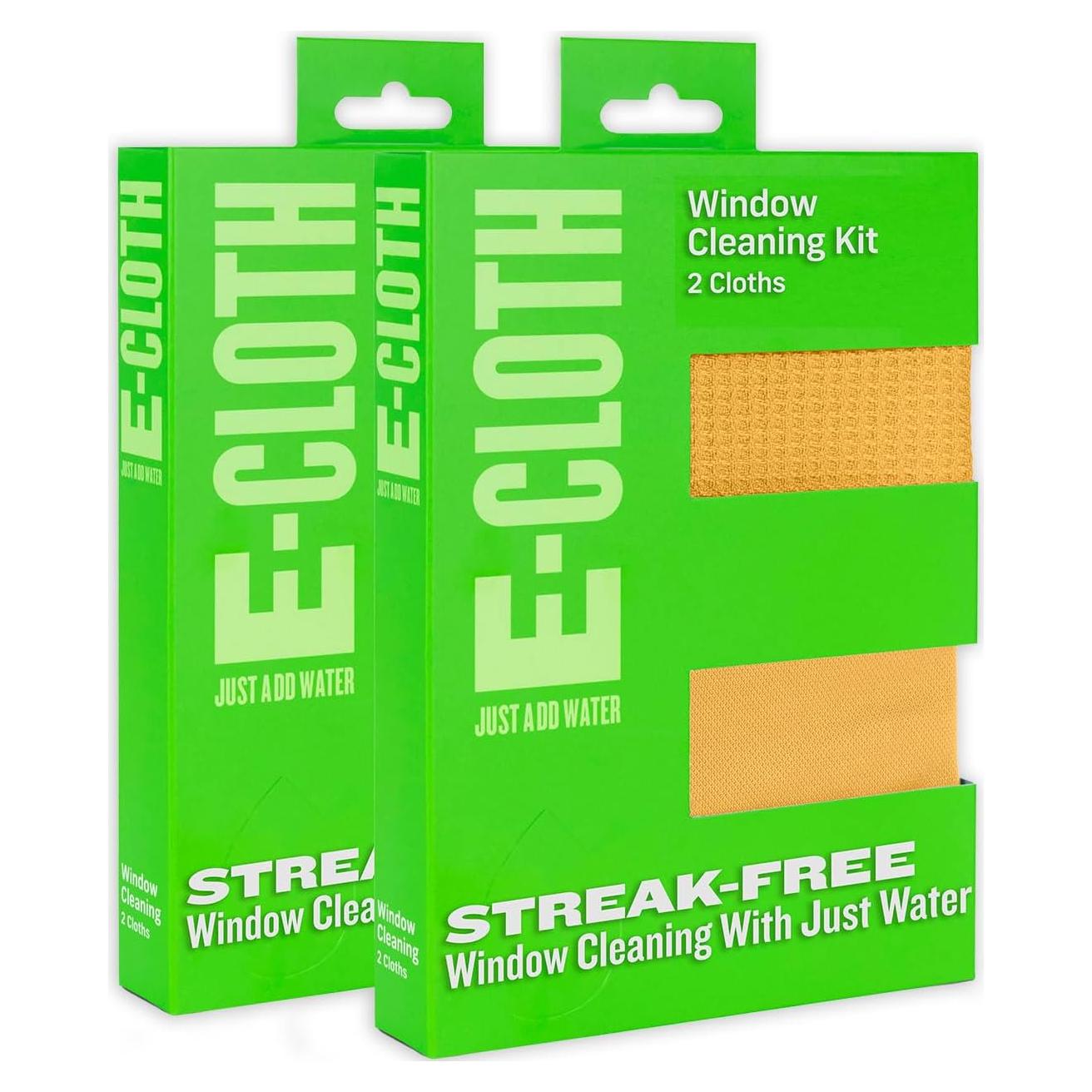 Paquete de 2 Paños E-Cloth para Limpieza de Ventanas