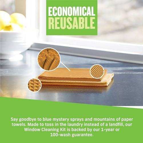 Paquete de 2 Paños E-Cloth para Limpieza de Ventanas