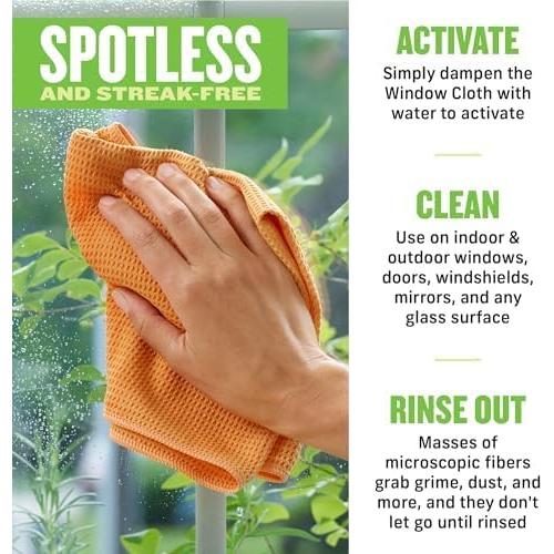 Paquete de 2 Paños E-Cloth para Limpieza de Ventanas