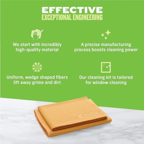 Paquete de 2 Paños E-Cloth para Limpieza de Ventanas