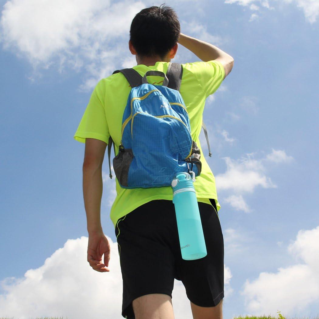 Botella de Agua Plegable Valourgo 600ml Silicona Azul Aqua