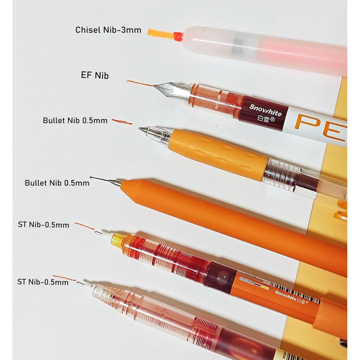 Juego de bolígrafos de gel Unimoety rosa y negro 0.5mm