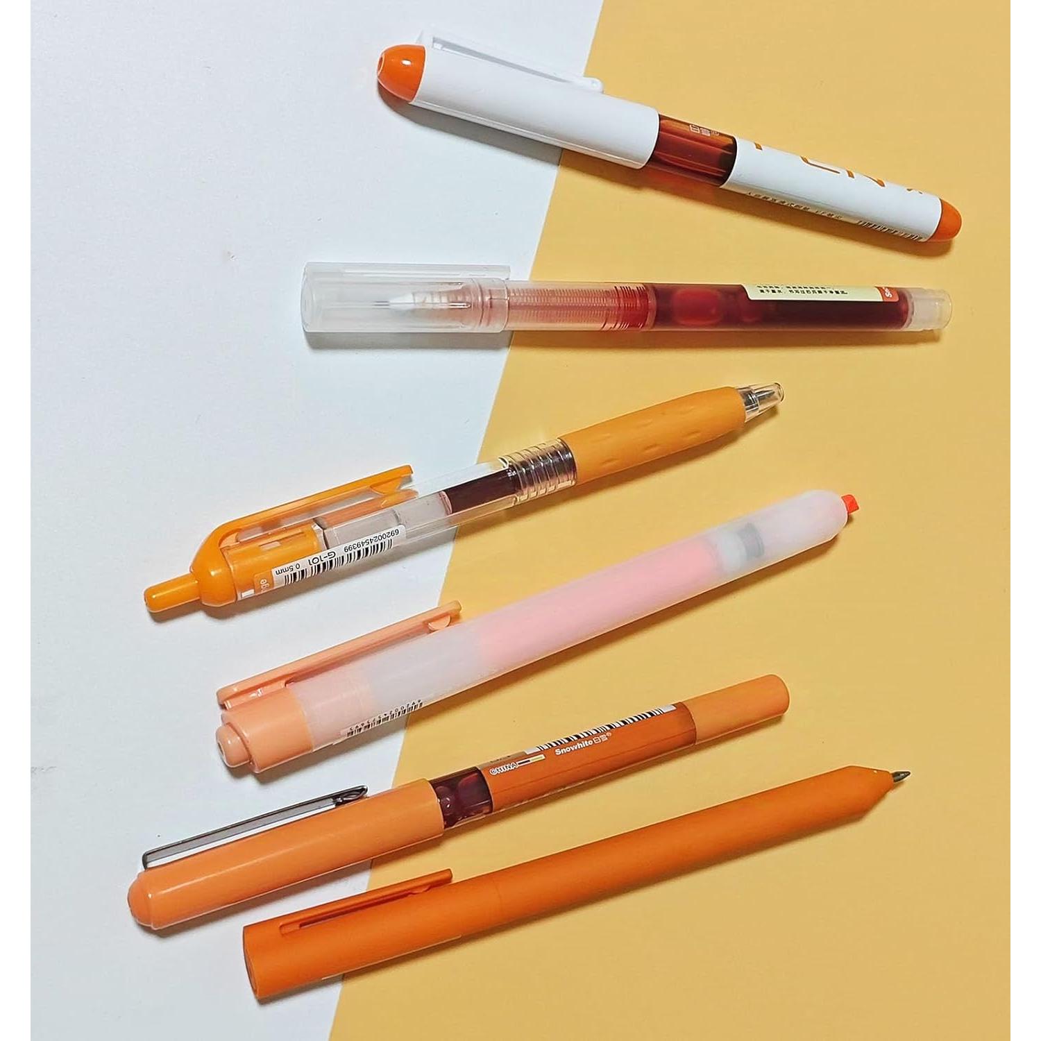 Juego de bolígrafos de gel Unimoety rosa y negro 0.5mm