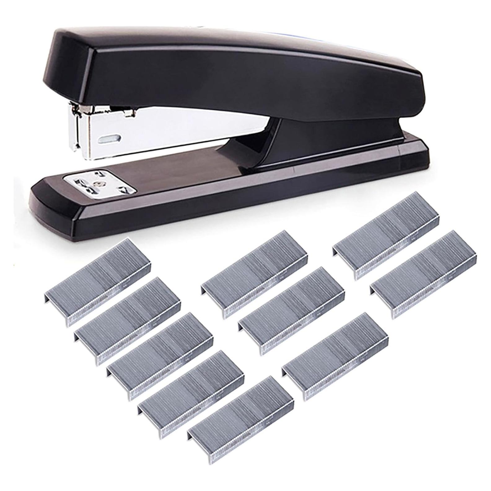 Grapadora de Escritorio Yansanido Negra 20 Hojas 500 Grapas