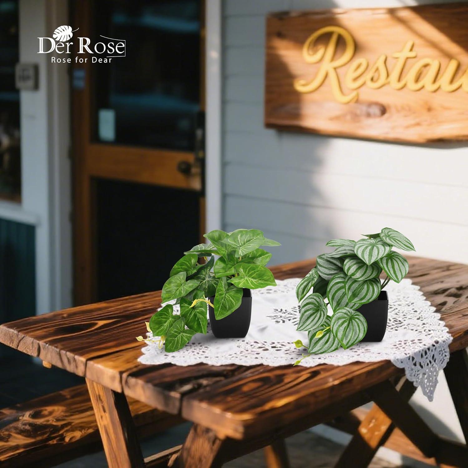 4 Pcs Plantas Falsas Negras Der Rose para Decoración Interior