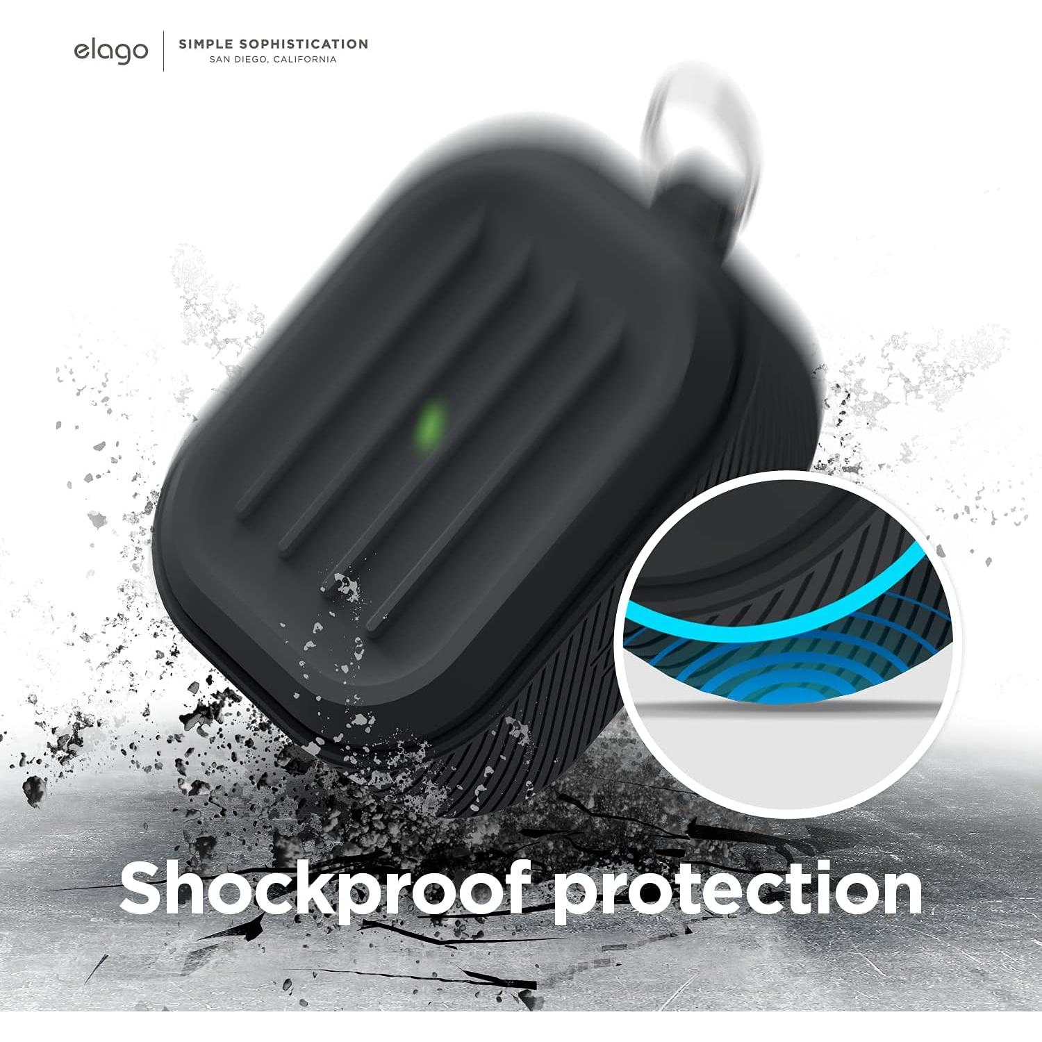 Estuche de Silicona elago Armor para AirPods 3 - Negro