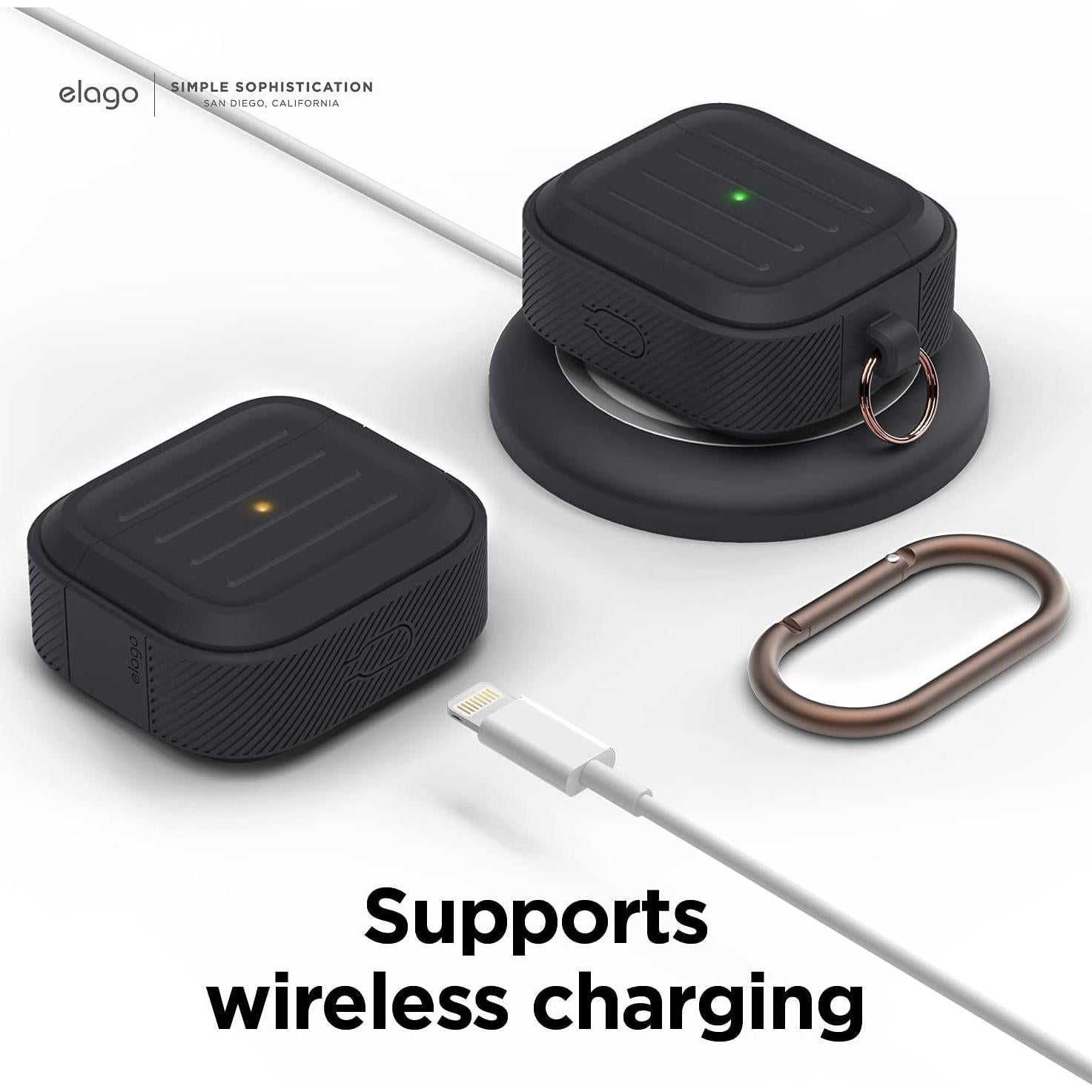 Estuche de Silicona elago Armor para AirPods 3 - Negro