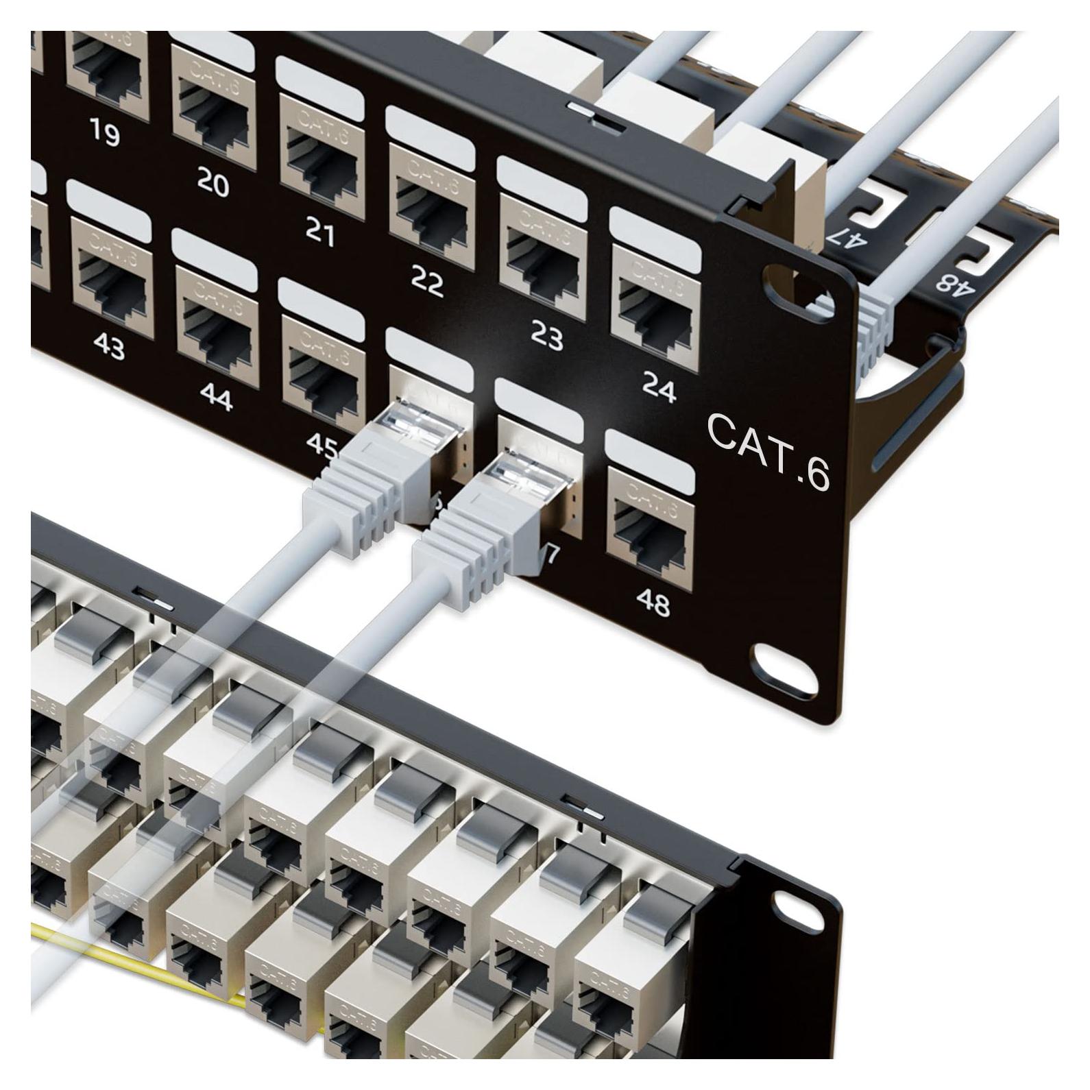 Panel de Parche Iwillink 48 Puertos Cat6 10Gbps 2U