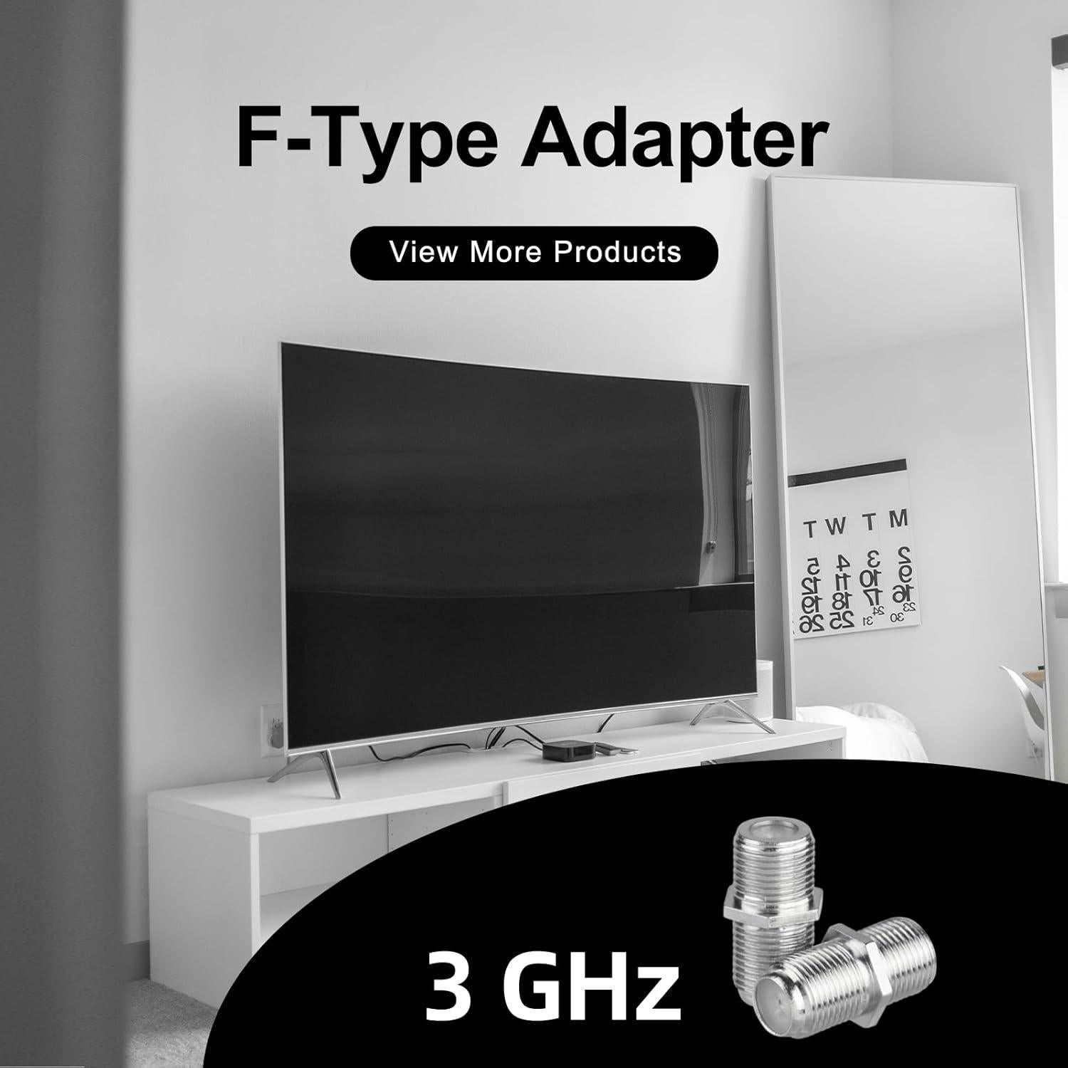 Conector Coaxial VCE F-Type Hembra a Hembra RG6 - Paquete de 2