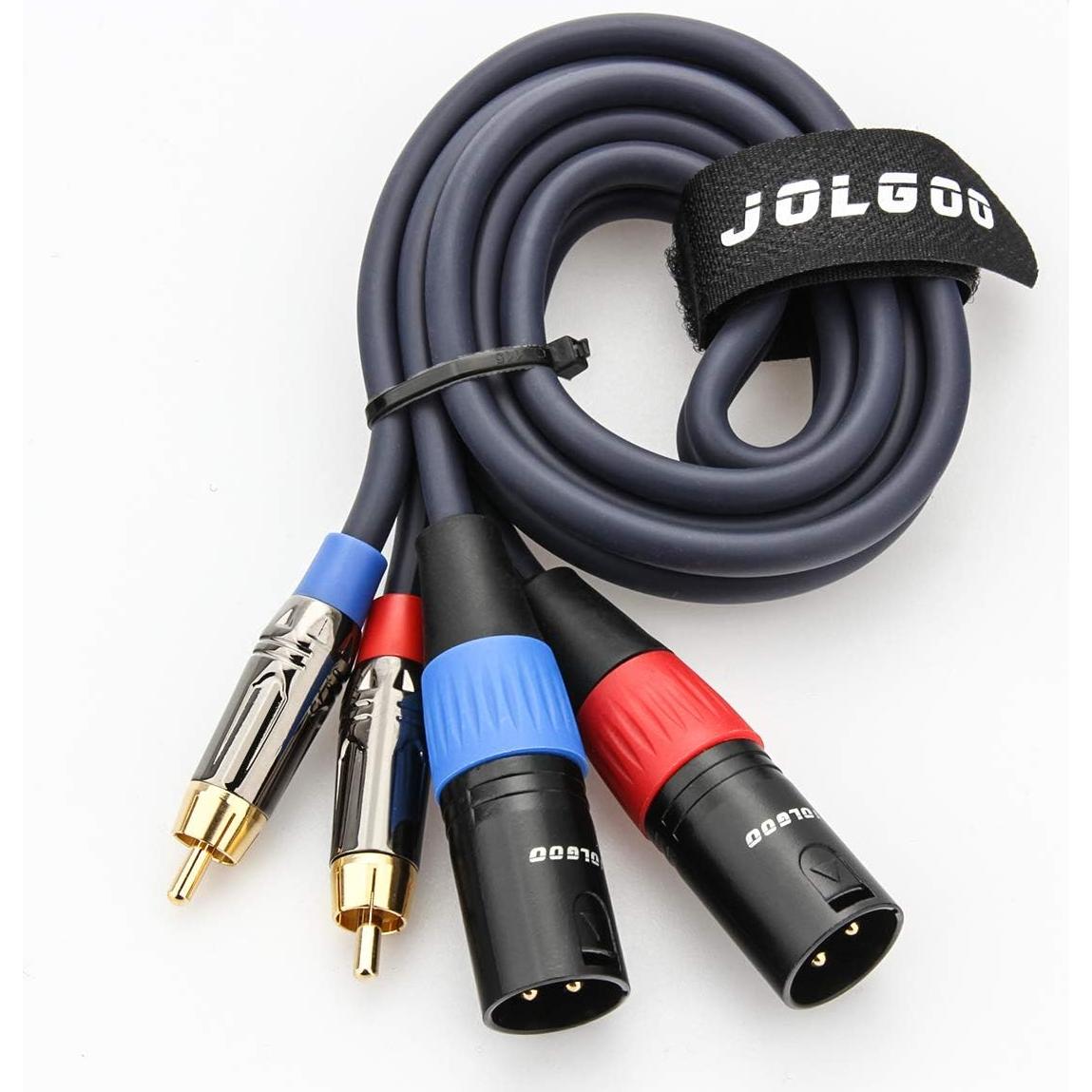 Cable de audio HiFi JOLGOO 1m RCA a XLR Macho 4N OFC