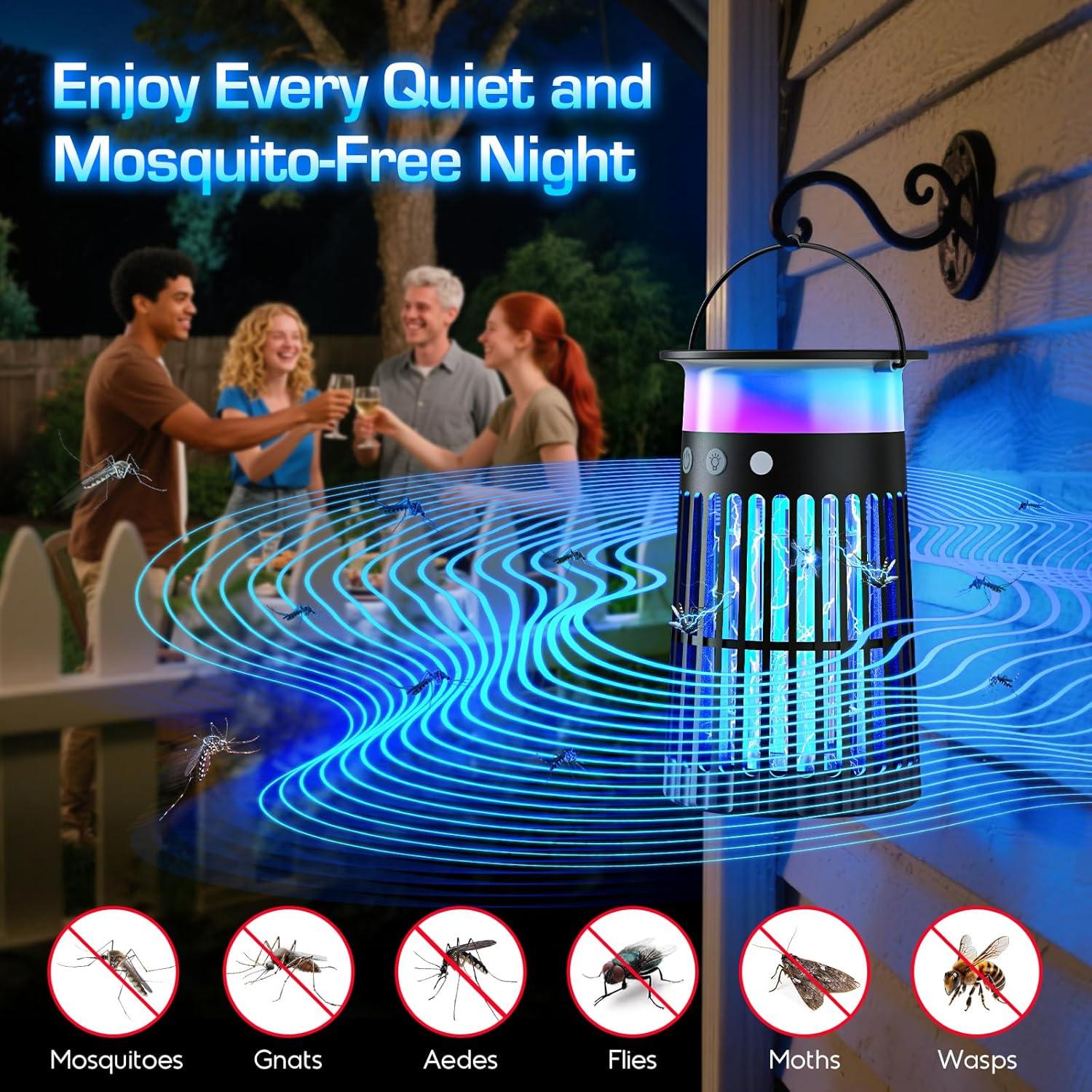 Zapper Solar de Insectos PhatroyYee 4200V RGB Recargable