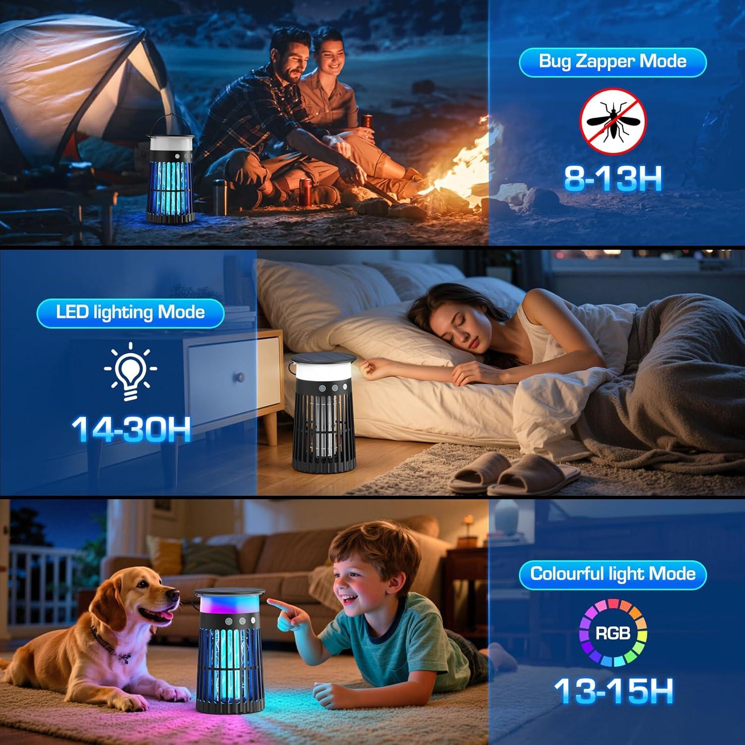 Zapper Solar de Insectos PhatroyYee 4200V RGB Recargable