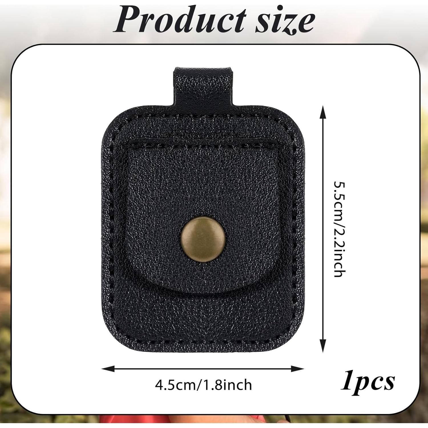 Porta Anillos de Cuero InnoHHustle Negro 5.6x4.6 cm