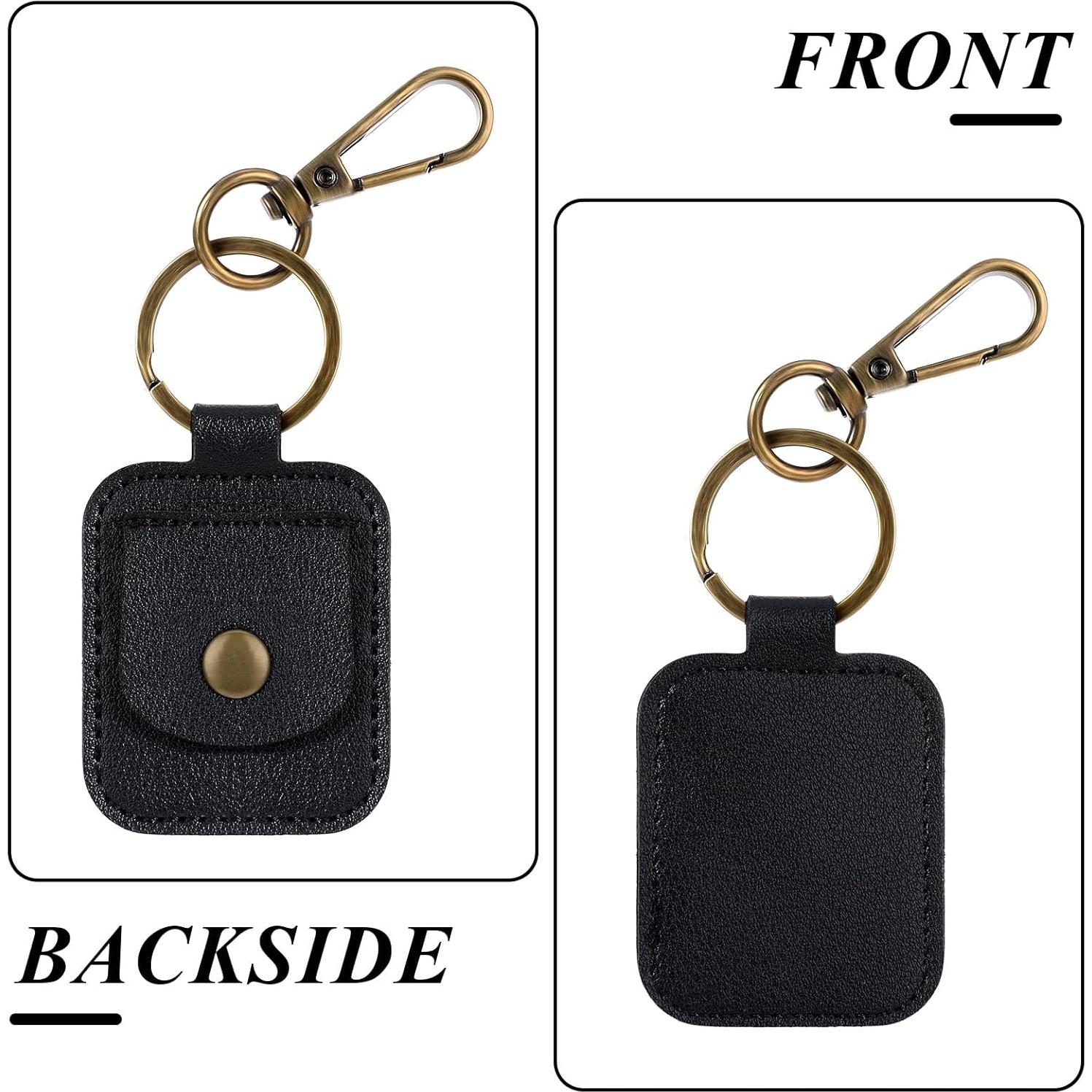 Porta Anillos de Cuero InnoHHustle Negro 5.6x4.6 cm