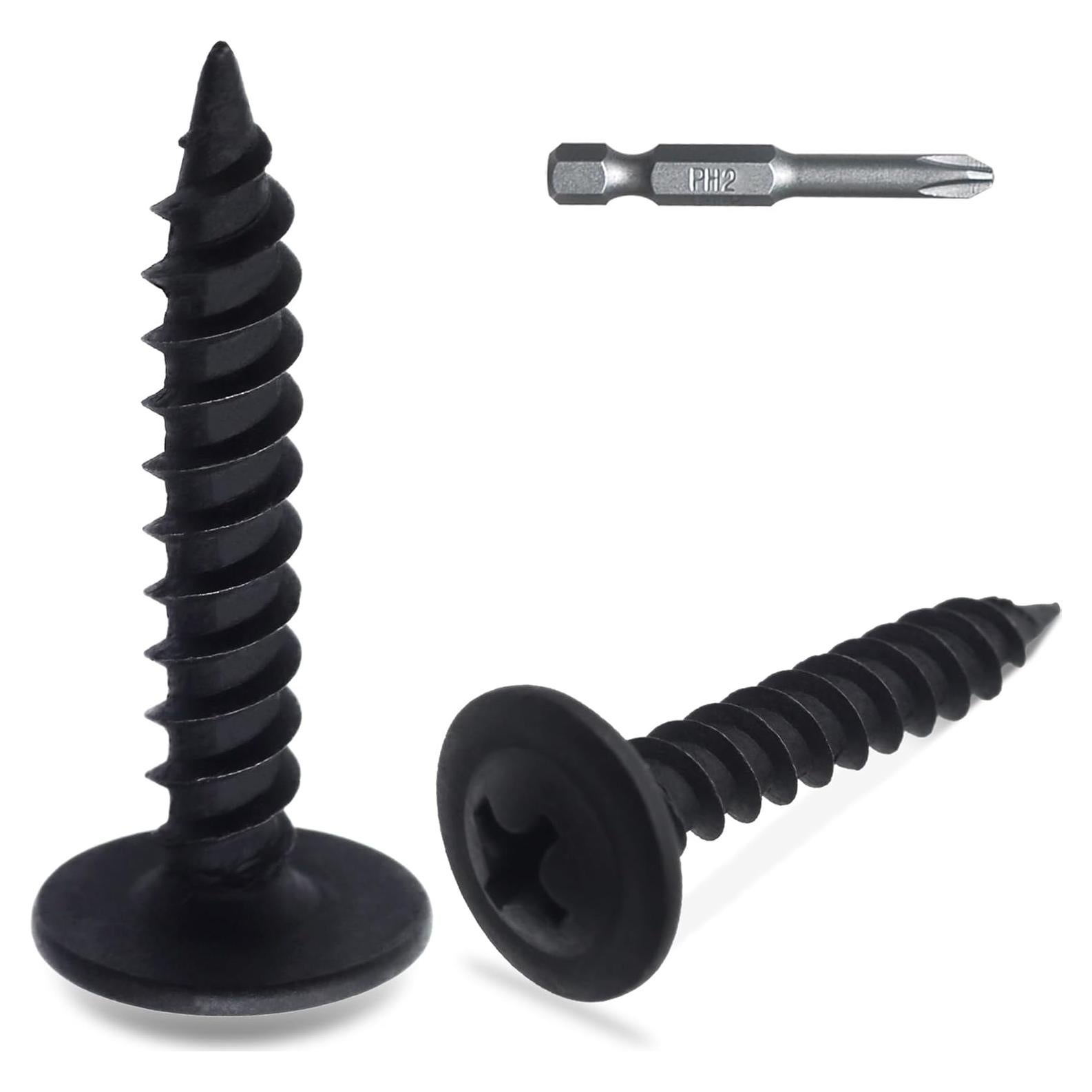 Tornillos de Madera JEGONFRI #8 x 2.54cm 120pcs Negros