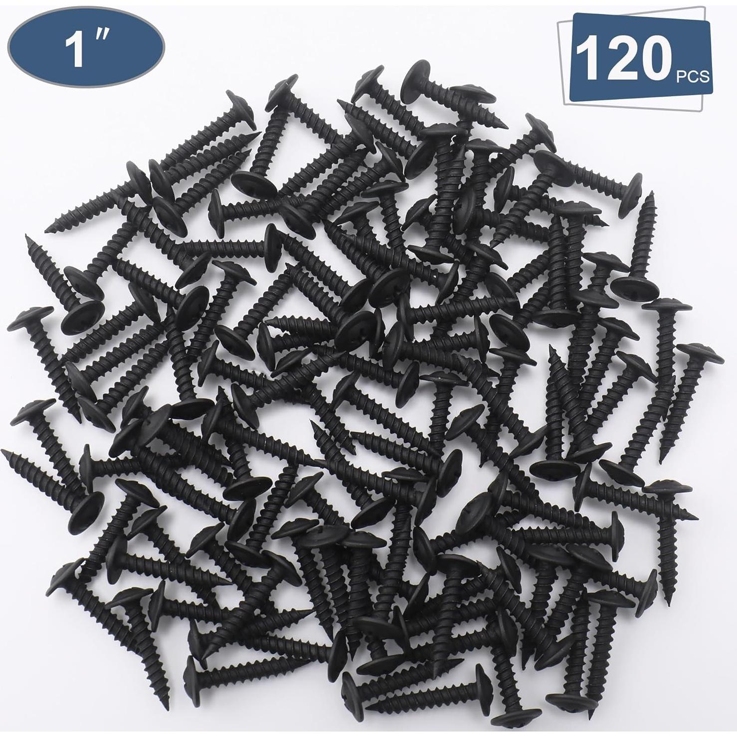 Tornillos de Madera JEGONFRI #8 x 2.54cm 120pcs Negros