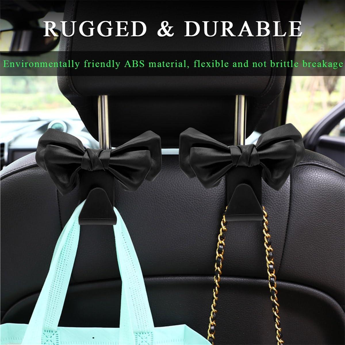 Ganchos para Reposacabezas de Asiento de Coche Yourkar - 2 PCS Negro