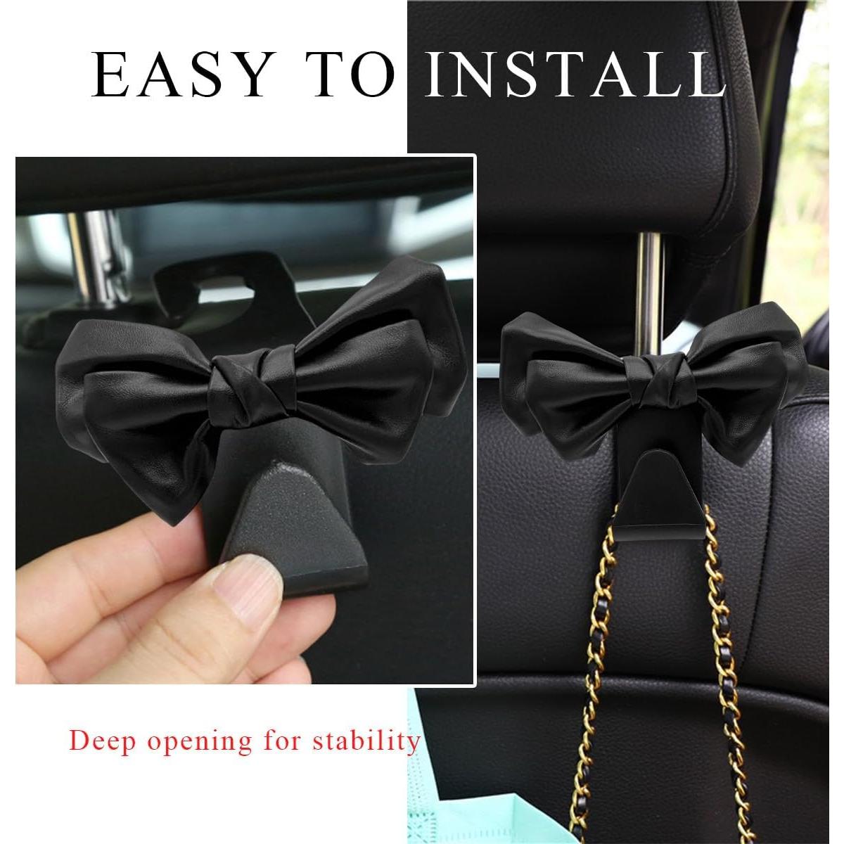 Ganchos para Reposacabezas de Asiento de Coche Yourkar - 2 PCS Negro