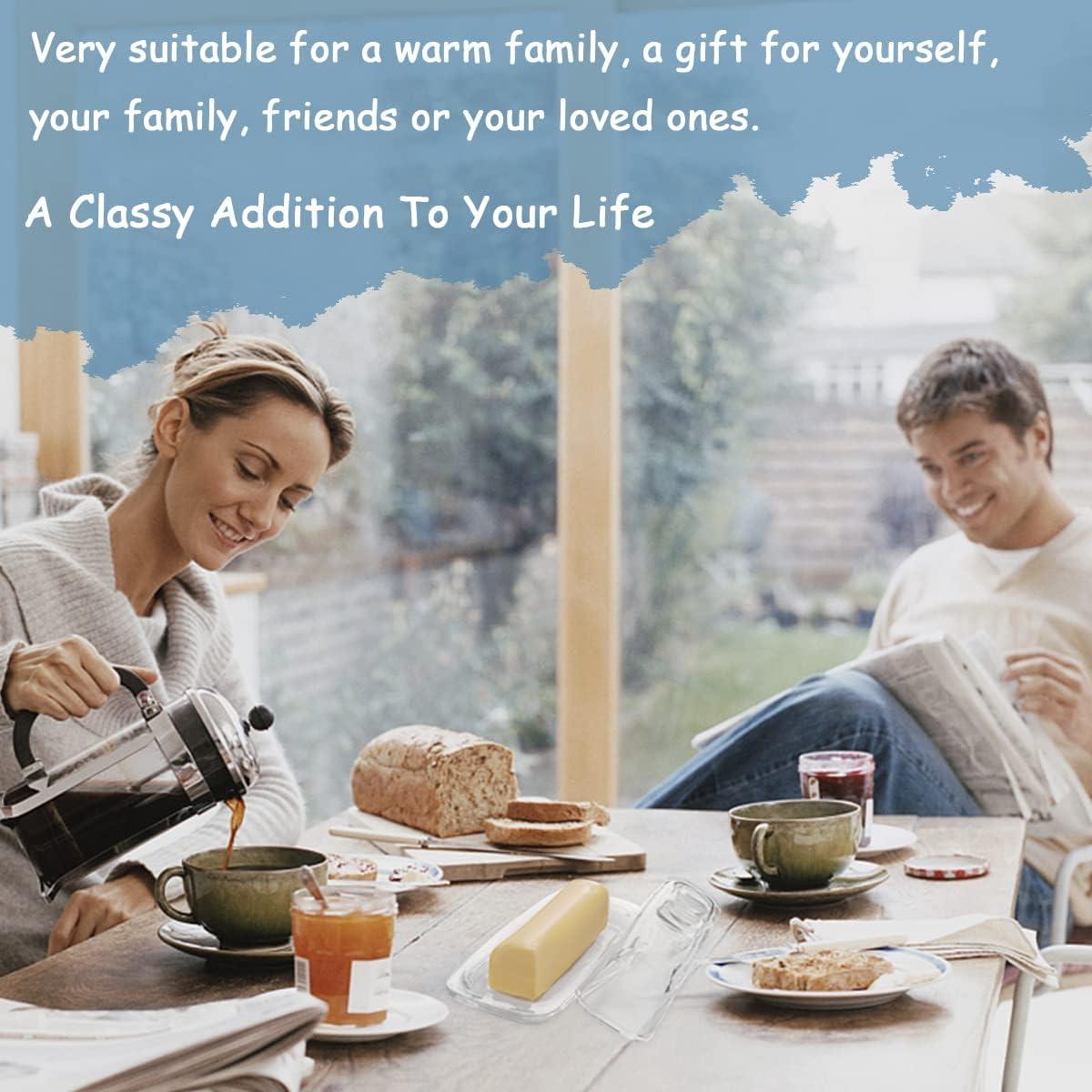 Plato de Mantequilla de Vidrio Gusnilo con Tapa 20x14.1cm