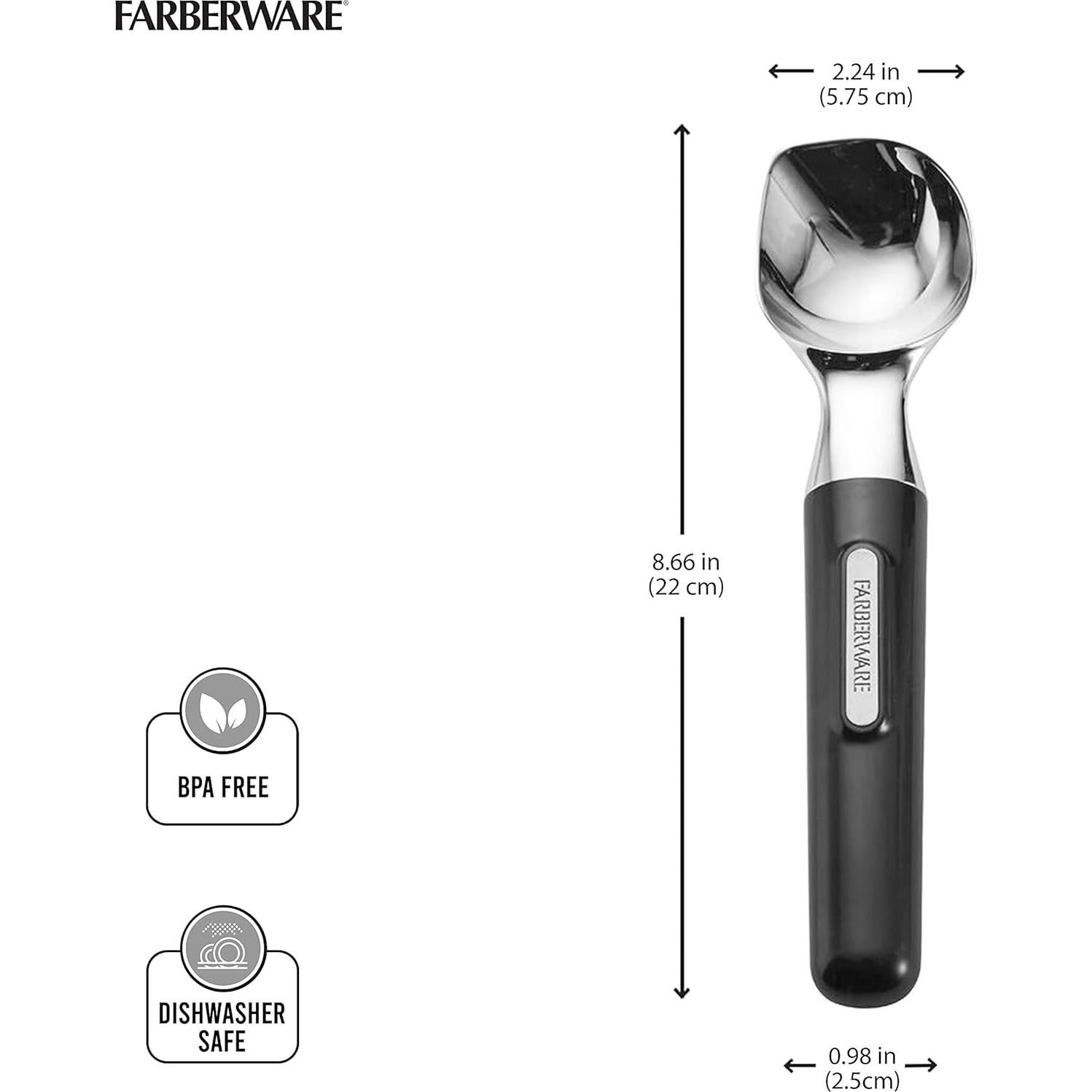 Cucharón de Helado Profesional Farberware Negro 21.96cm