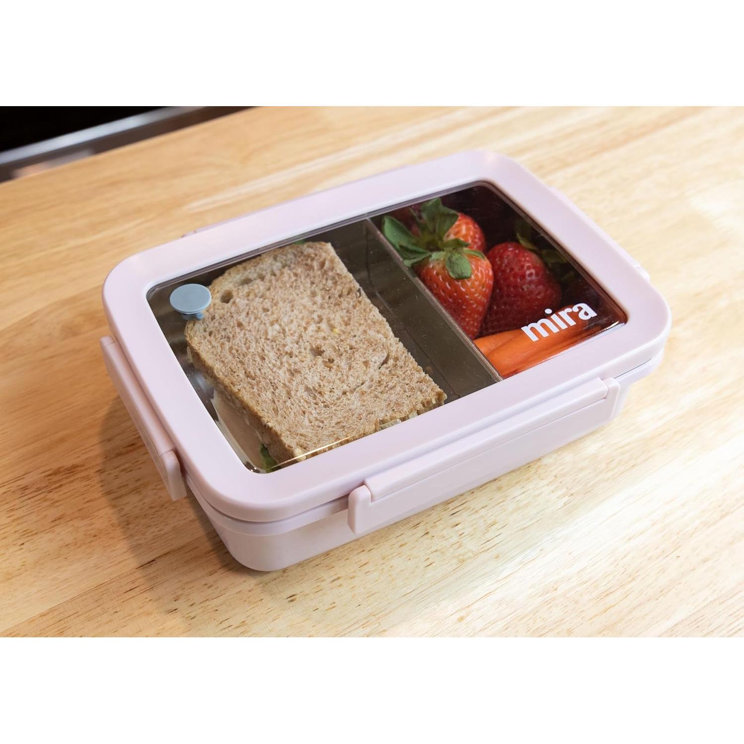 Contenedor de Almuerzo MIRA Bento Acero Inoxidable 0.85L Rosa