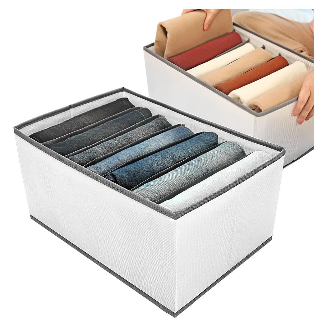 Organizador de Armario EASEVE 7 Rejillas Plegable Blanco 42x27x20cm