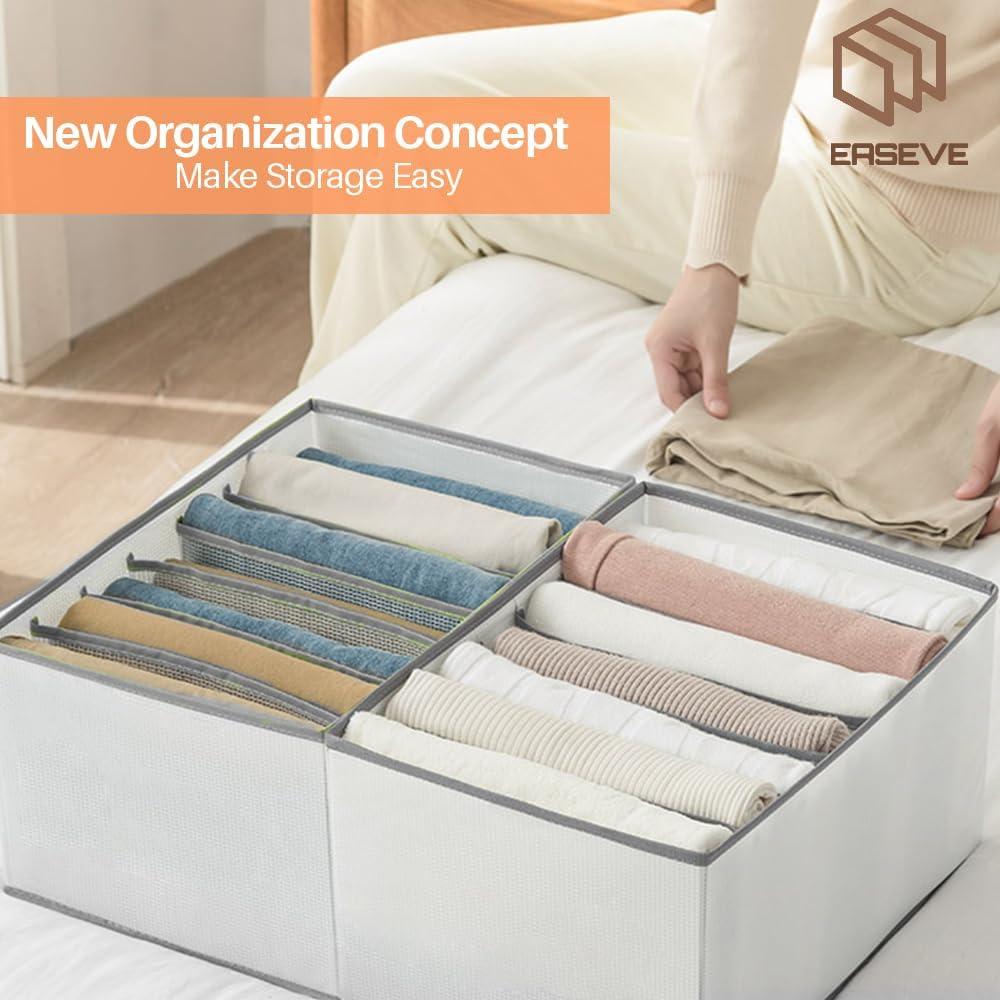 Organizador de Armario EASEVE 7 Rejillas Plegable Blanco 42x27x20cm