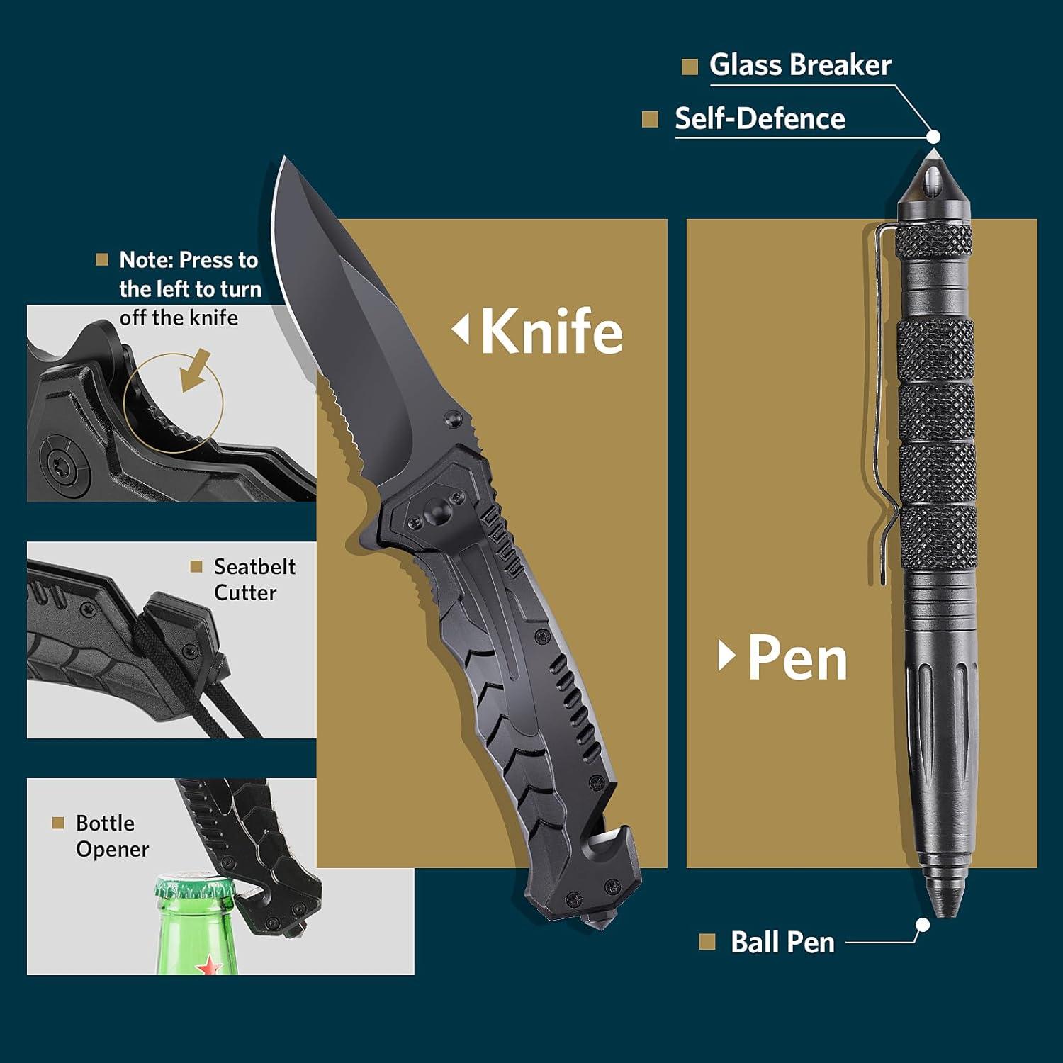 Kit de Supervivencia 13 en 1 Abpir para Camping y Aventura