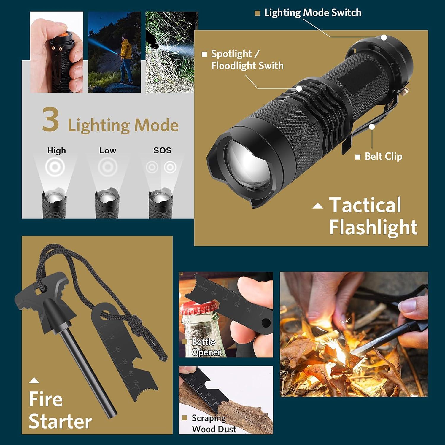 Kit de Supervivencia 13 en 1 Abpir para Camping y Aventura