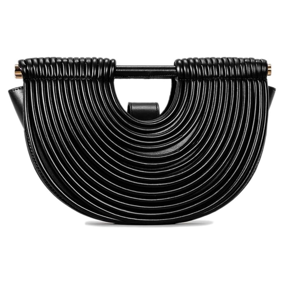 Bolso Clutch Tejido CUXVA Negro para Mujeres - Elegante y Formal