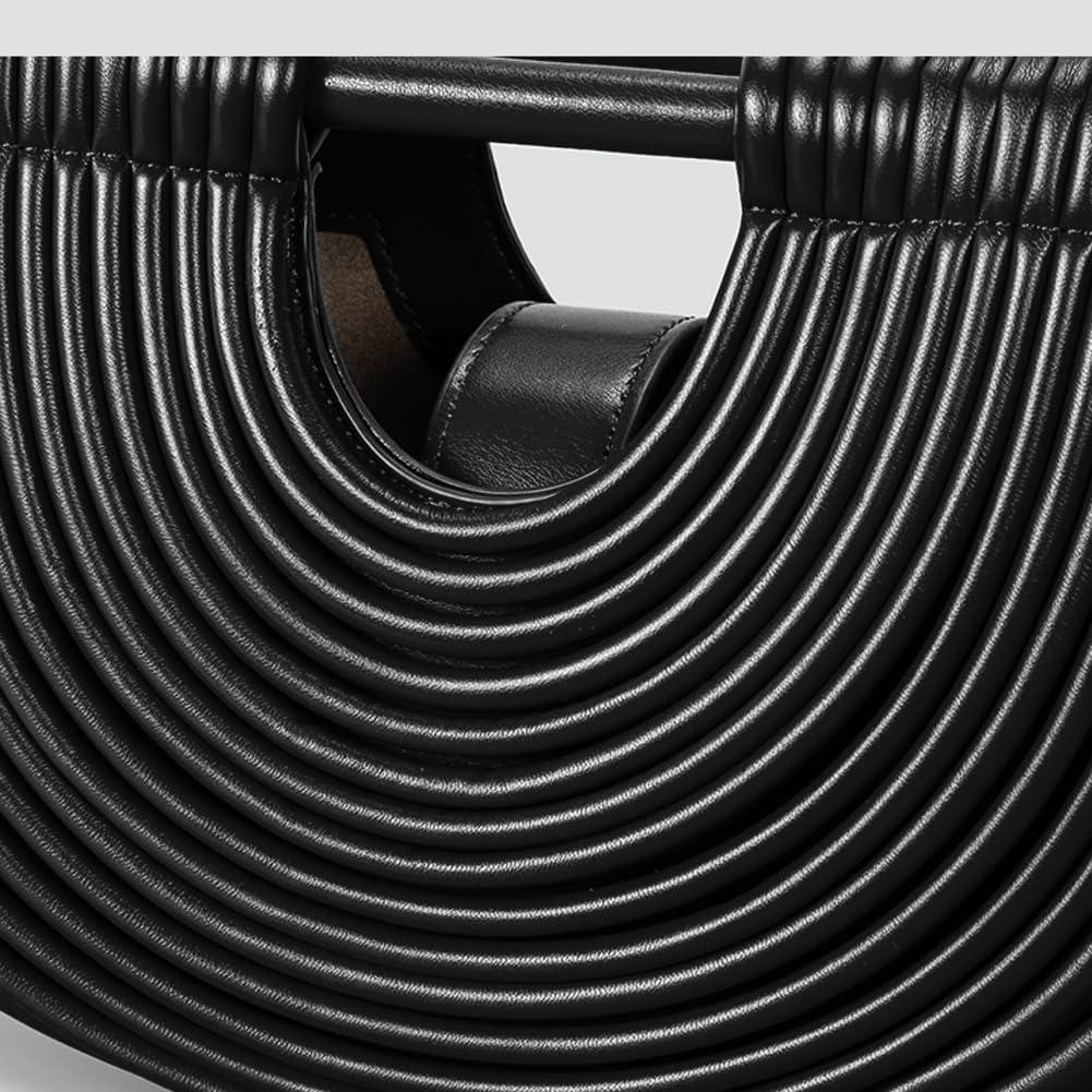 Bolso Clutch Tejido CUXVA Negro para Mujeres - Elegante y Formal