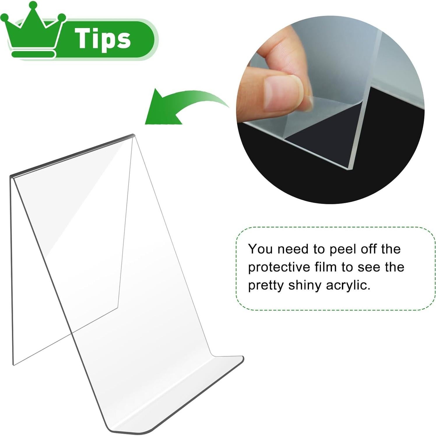 Soporte de Libro Acrílico Trophable Paquete de 4 Unidades