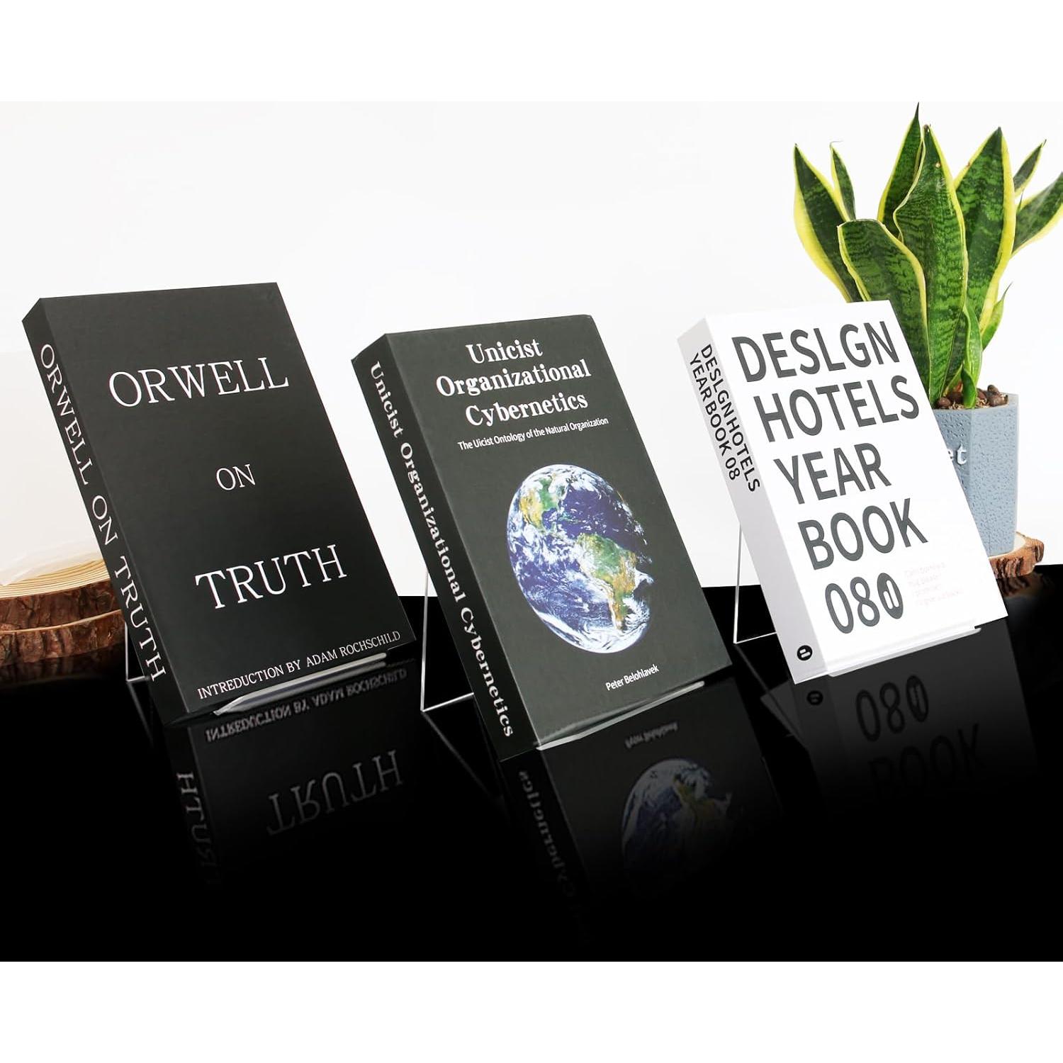 Soporte de Libro Acrílico Trophable Paquete de 4 Unidades