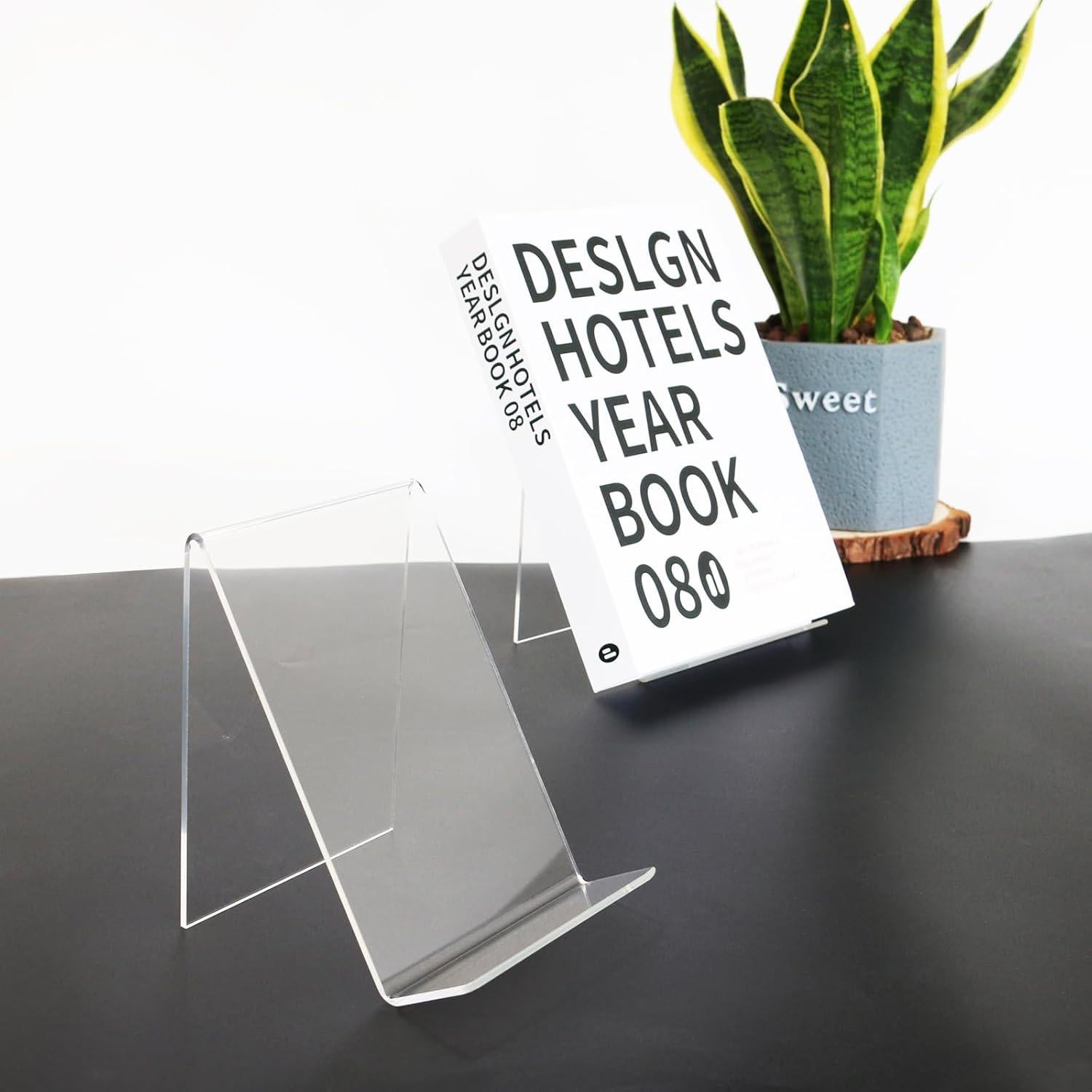 Soporte de Libro Acrílico Trophable Paquete de 4 Unidades