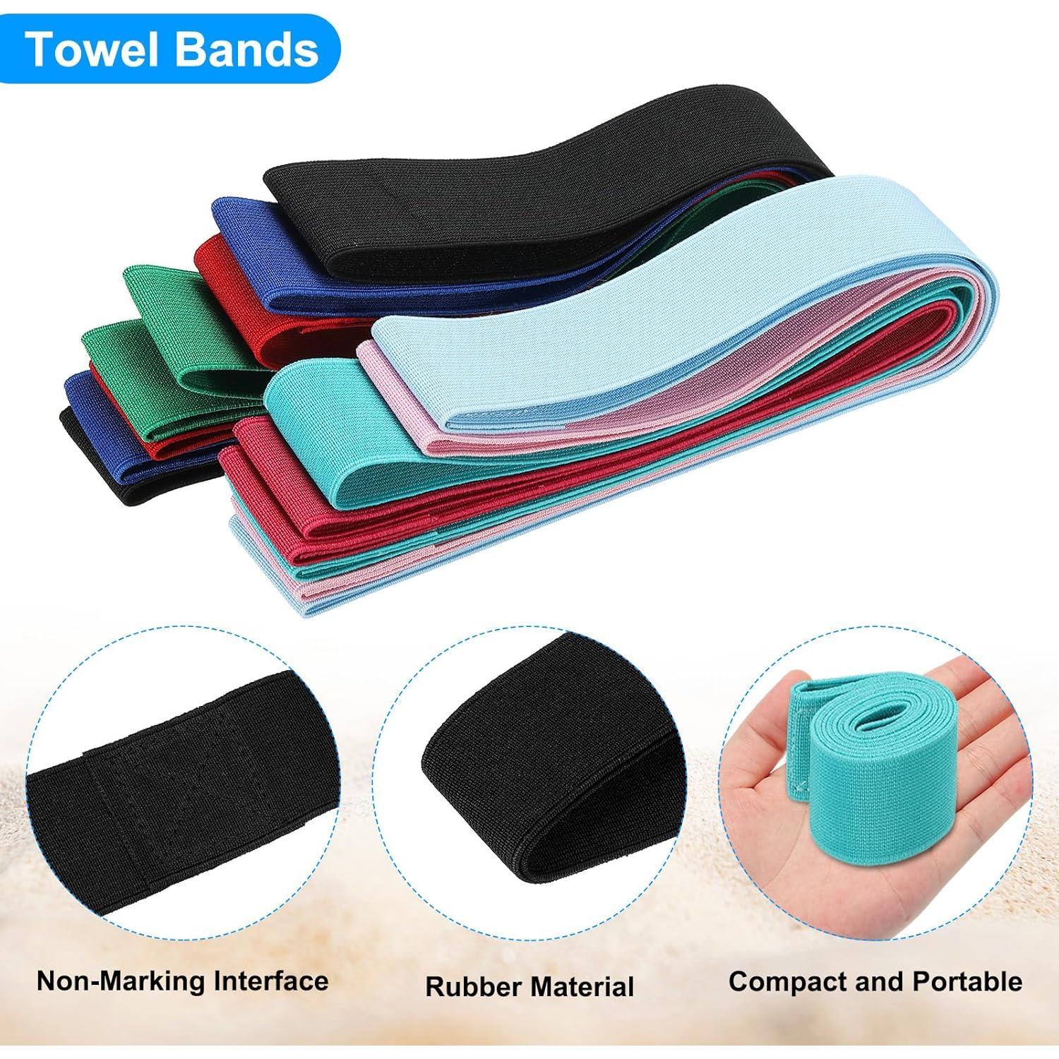 Bandas para Toallas PATIKIL, 6 Clips Estirables para Playa