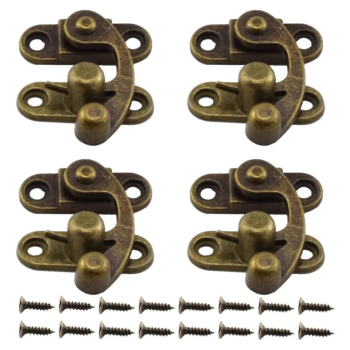 Cierre de Gancho Derecho Antiguo Aifeier 29x33mm Bronce - 4PCS