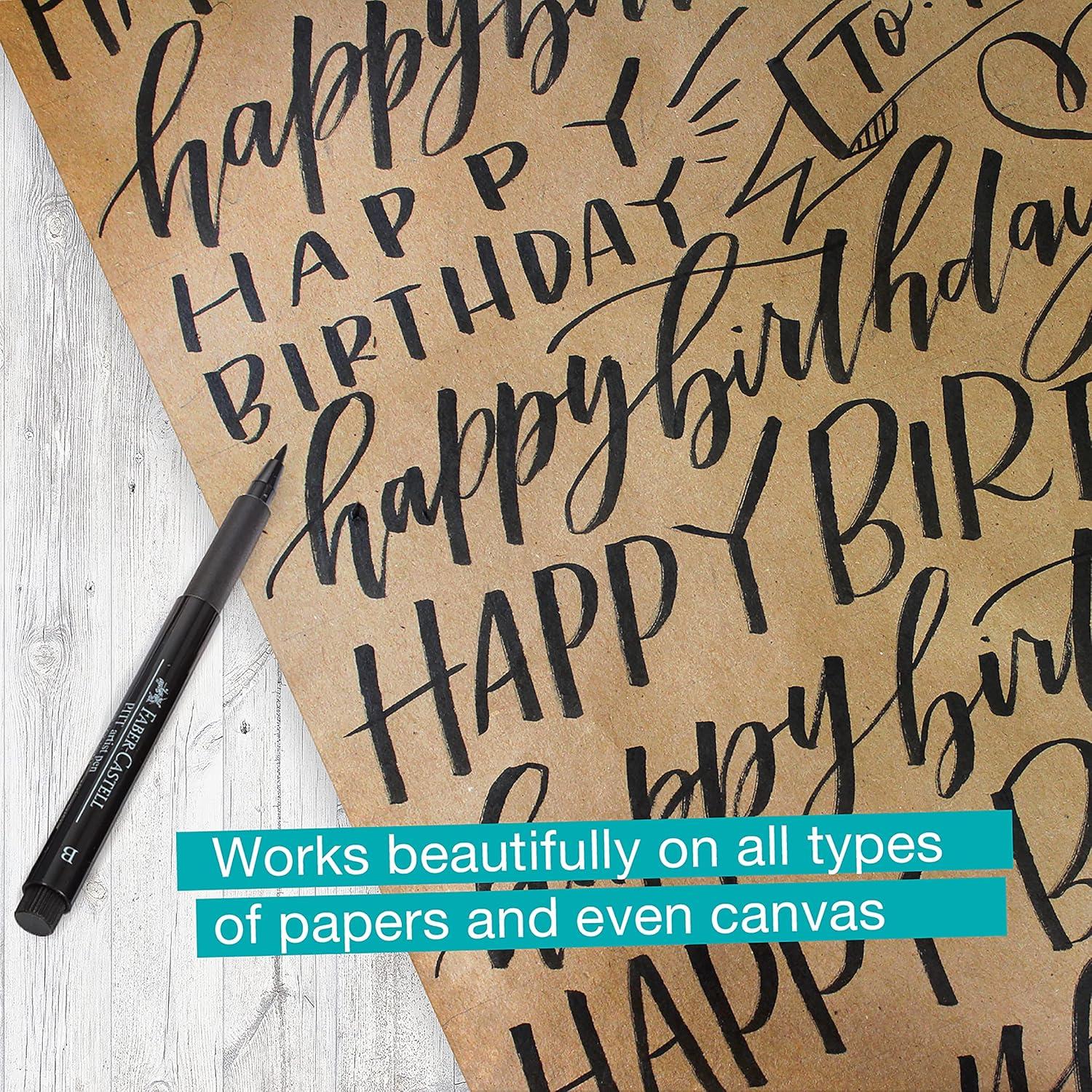 Set de 4 Marcadores Pitt Artist Faber-Castell - Tinta Negra