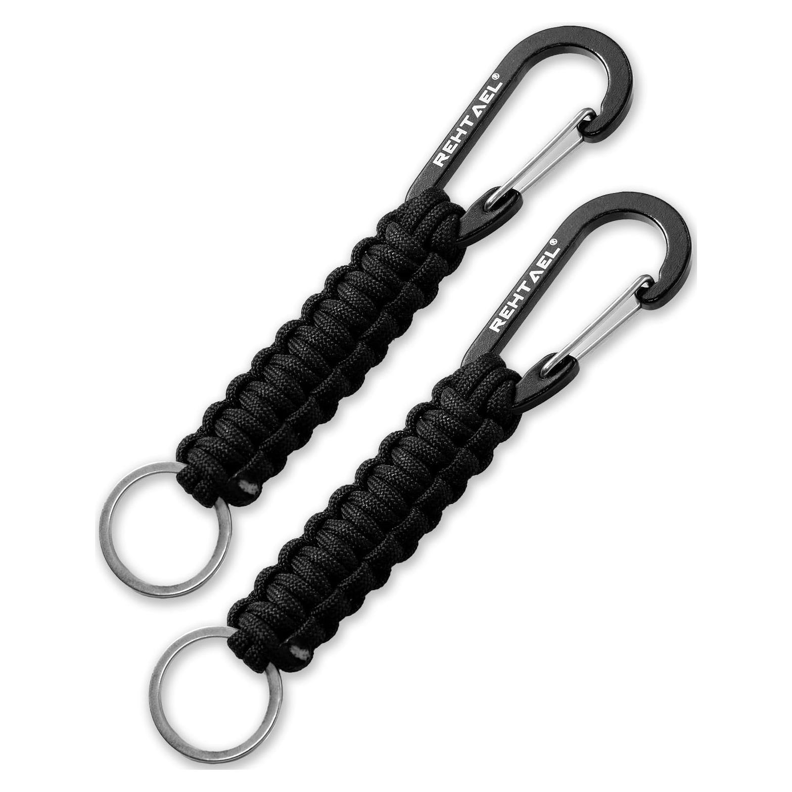 Cadena de Llave REHTAEL con Mosquetón Paracord Trenzado 2pcs