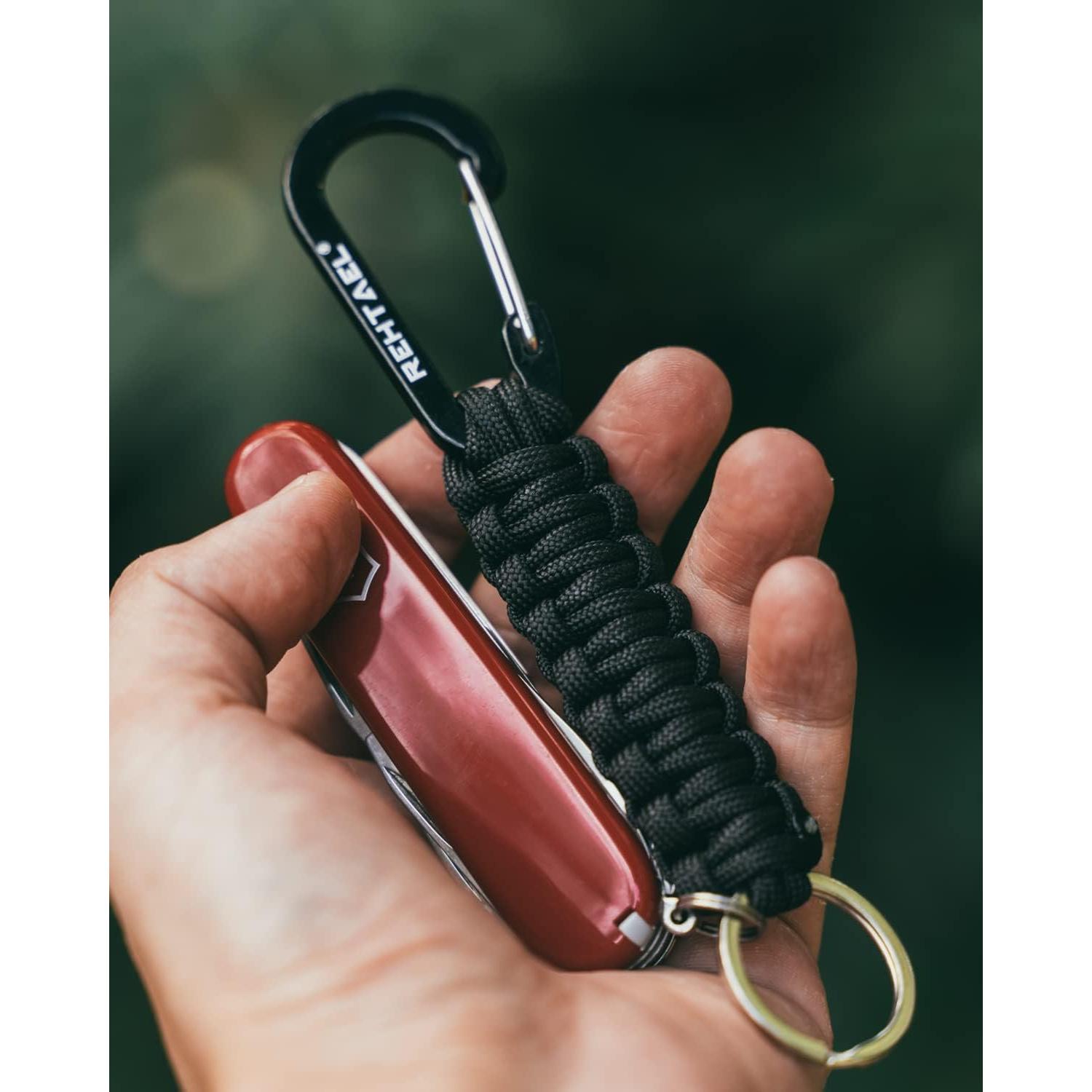 Cadena de Llave REHTAEL con Mosquetón Paracord Trenzado 2pcs