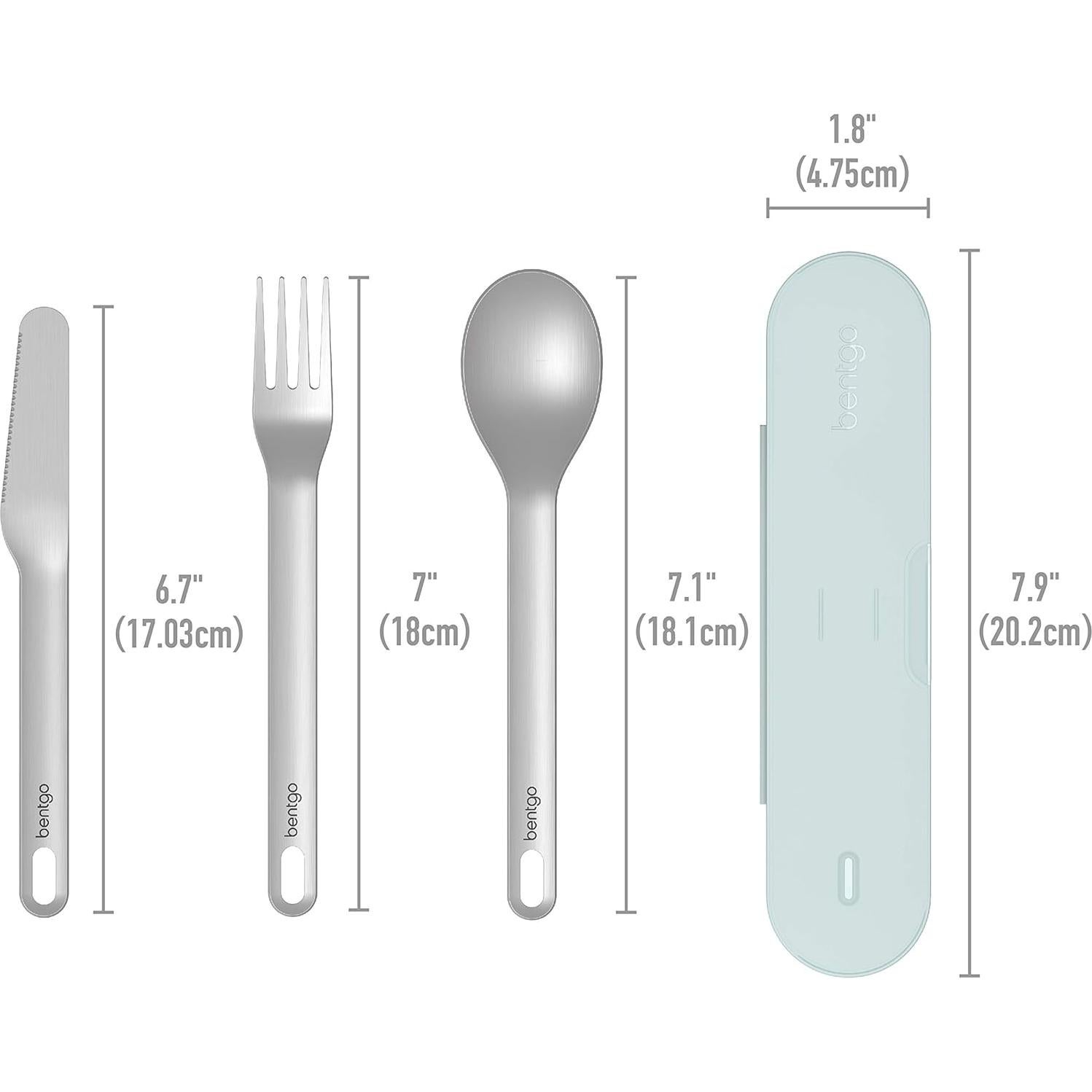 Juego de Utensilios de Viaje Bentgo Acero Inoxidable 3 Piezas