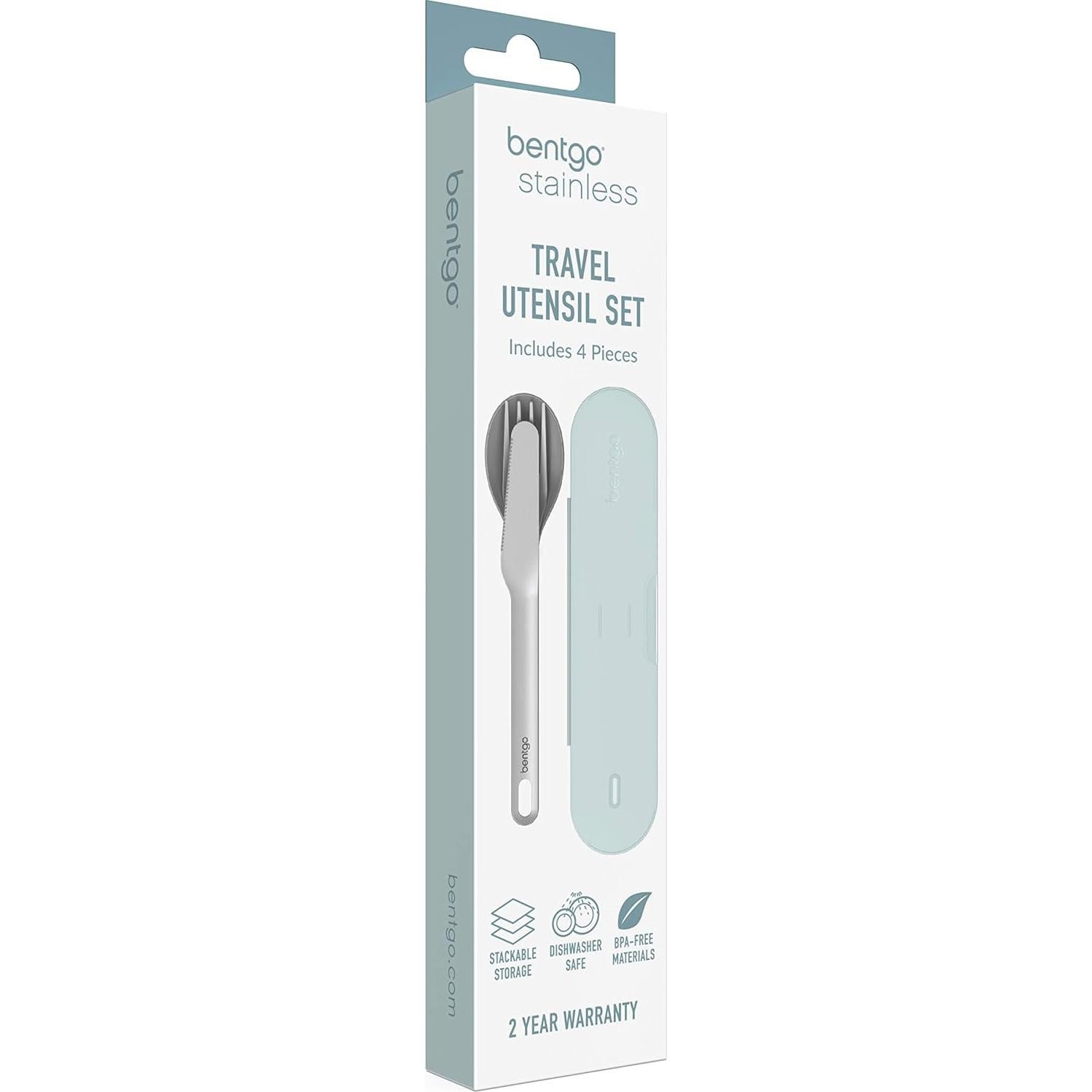 Juego de Utensilios de Viaje Bentgo Acero Inoxidable 3 Piezas