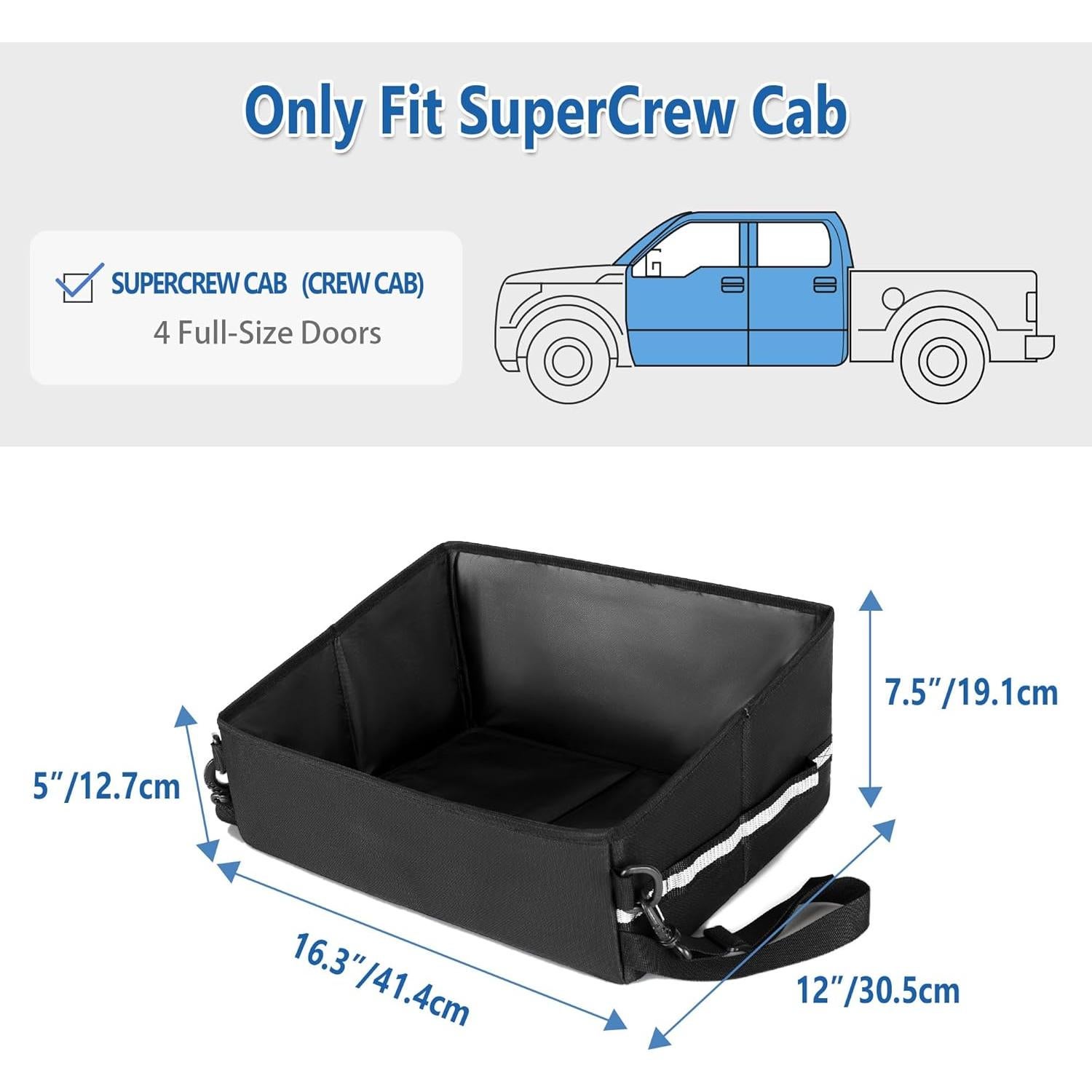 Organizador de Almacenamiento Bajo el Asiento GRAOSO Negro
