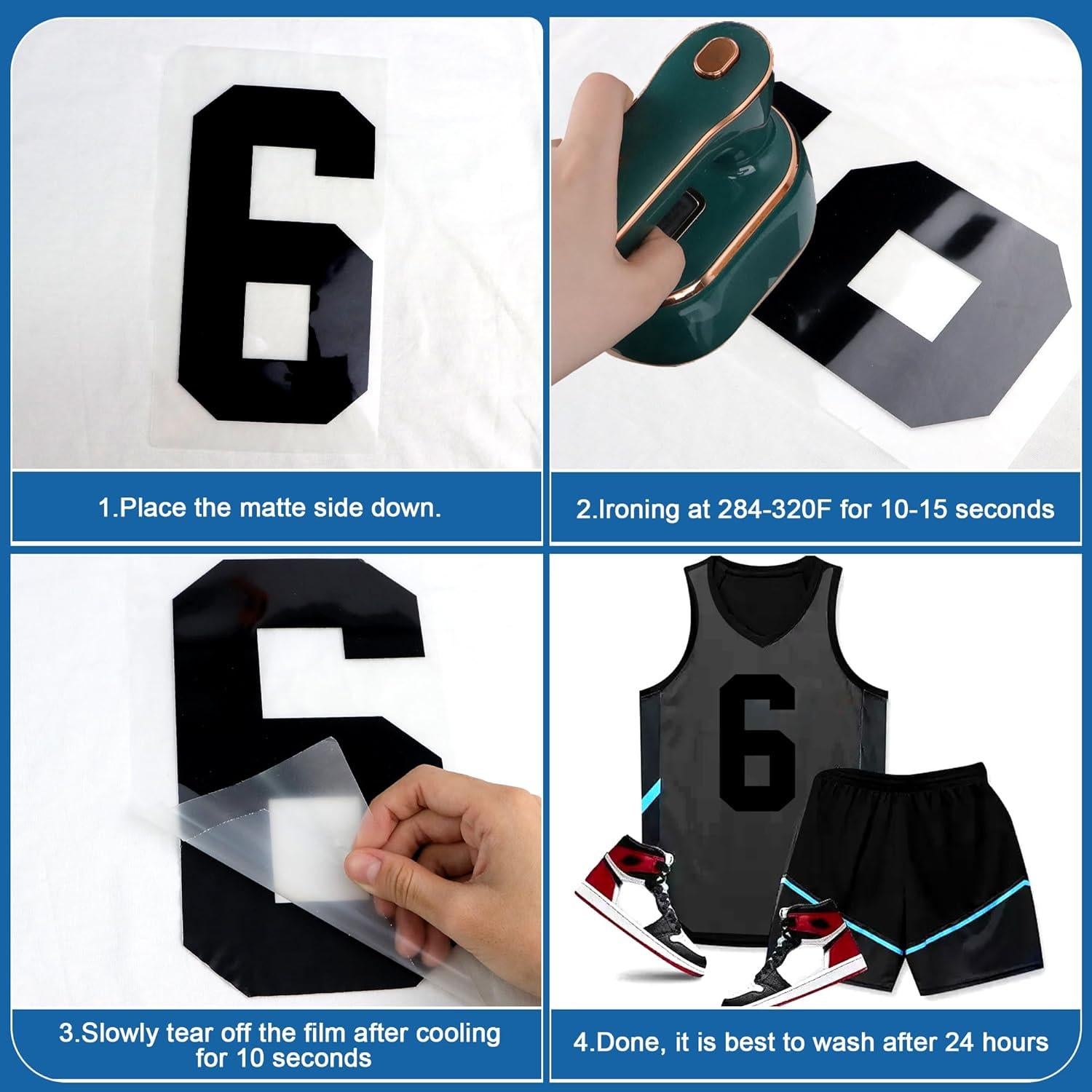 36 Números de Transferencia de Calor Huimdery 20 cm Negro