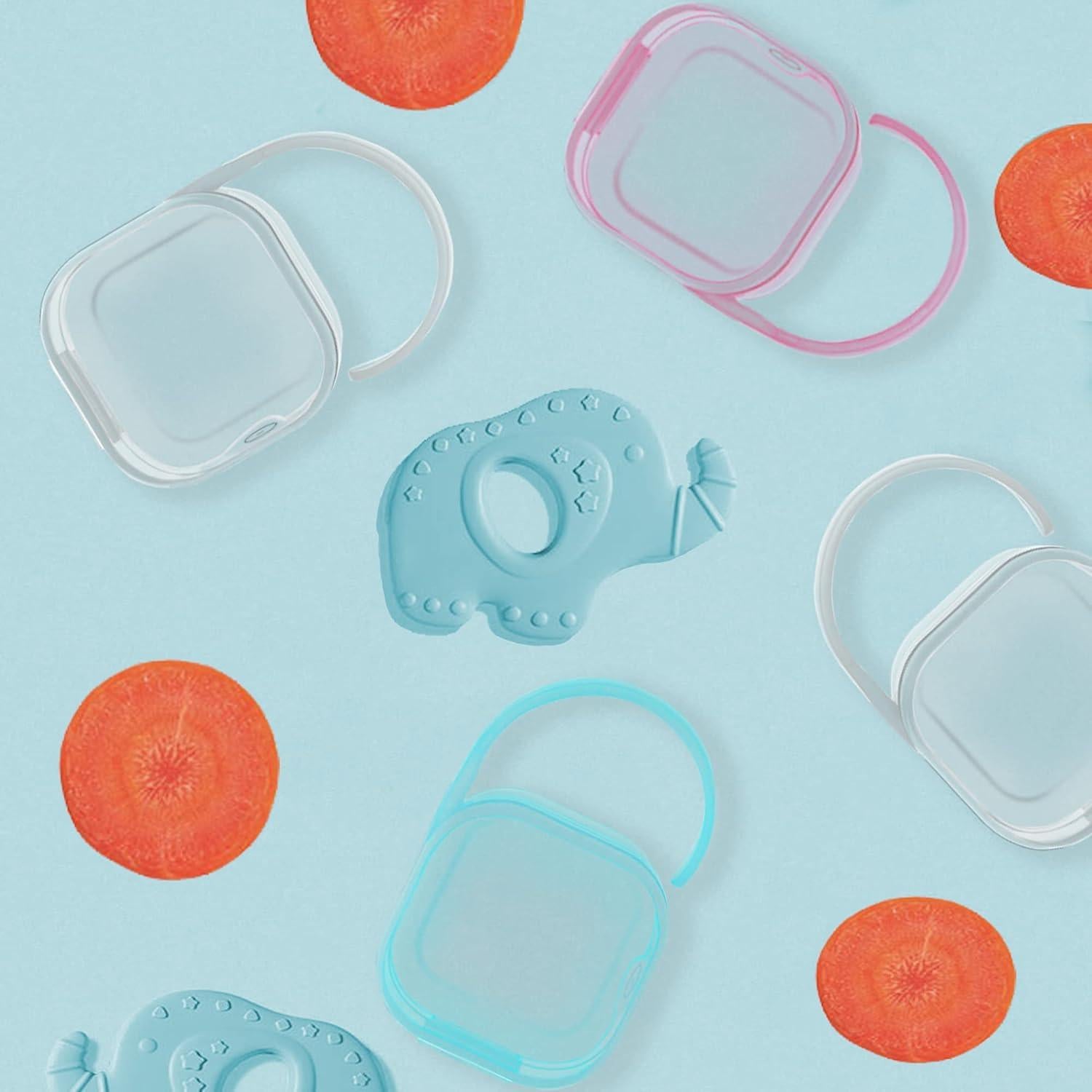 Clip Sujetador de Chupete Binky Azul 2 Piezas Universal